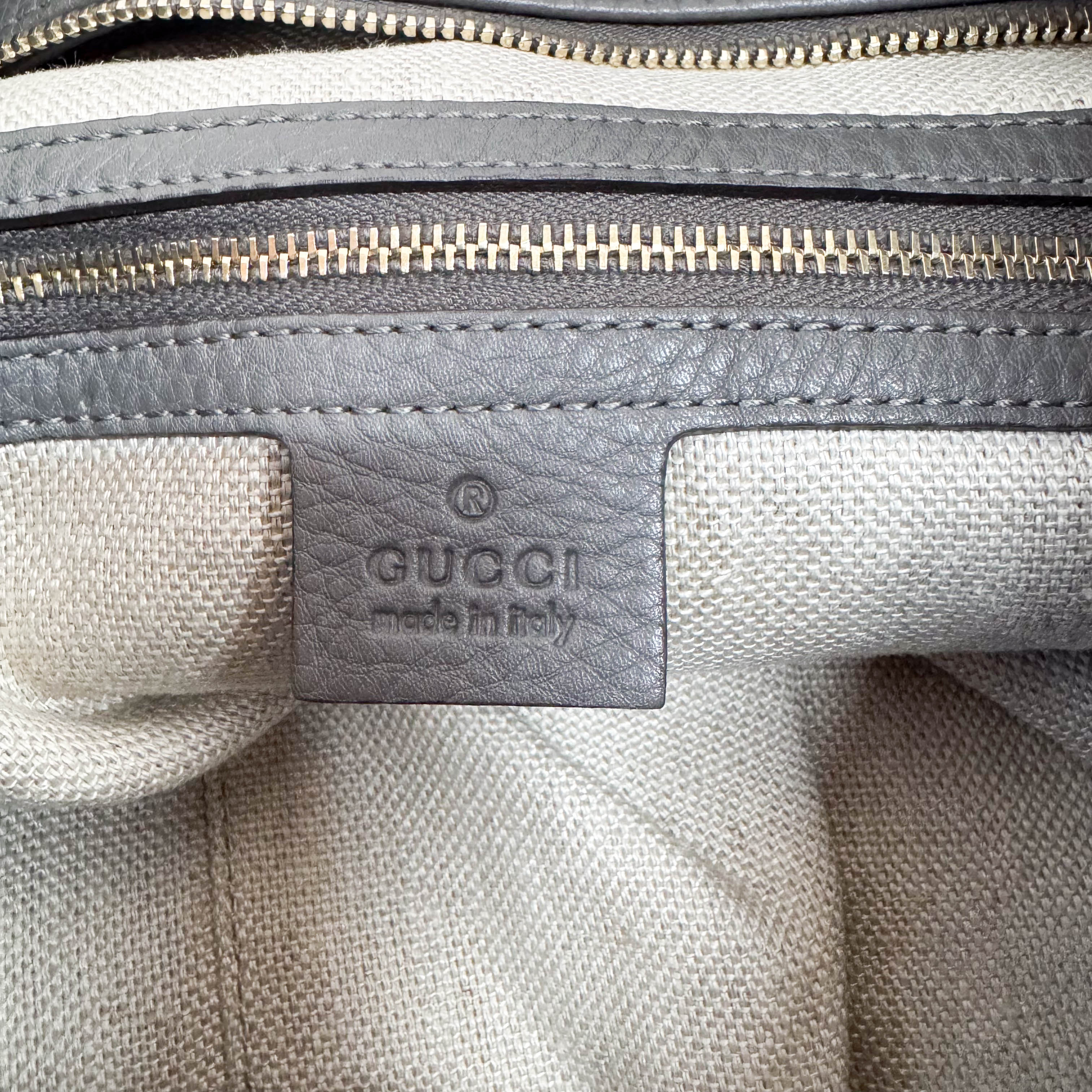 Ash Grey Leather Hobo