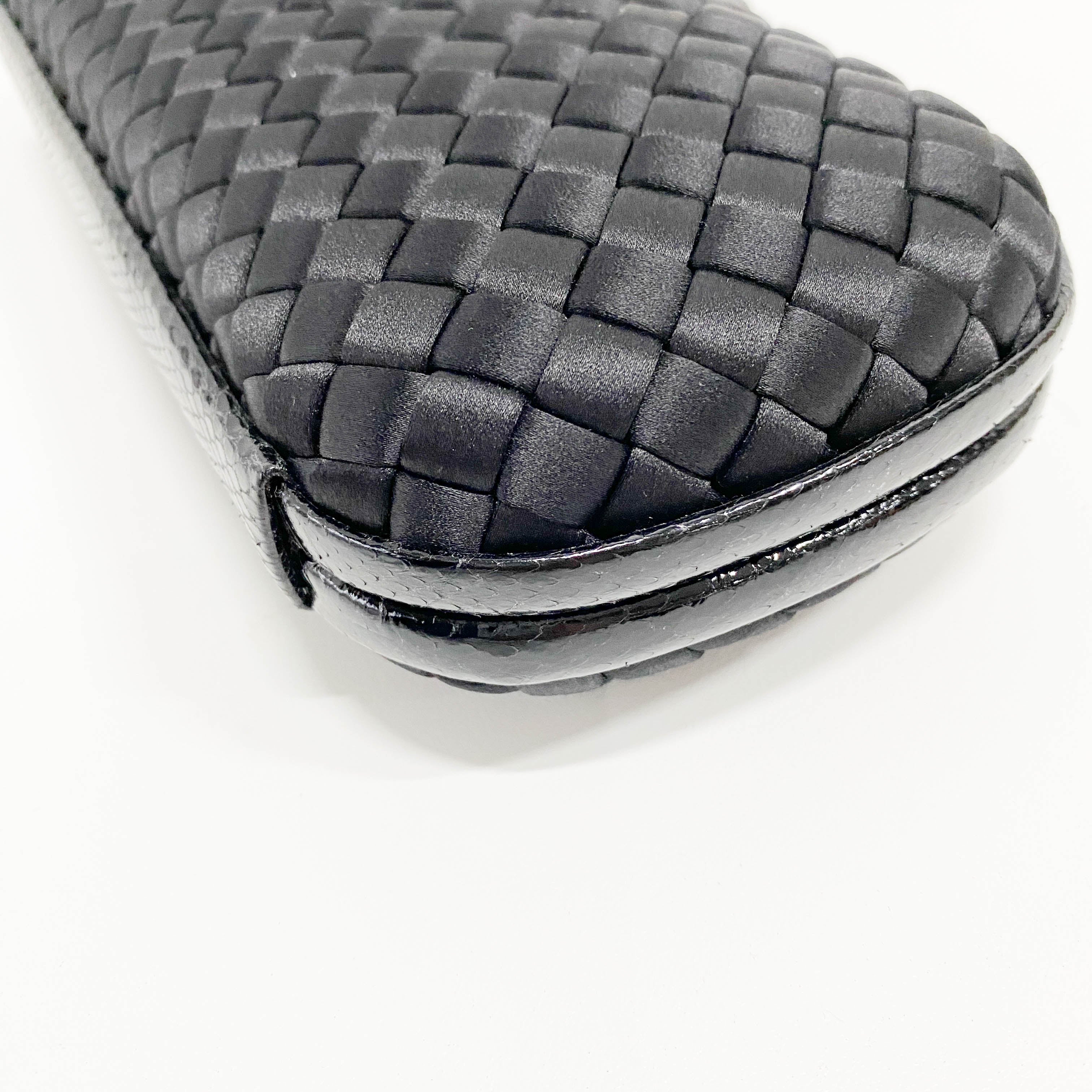 Intrecciato Knot Satin Clutch