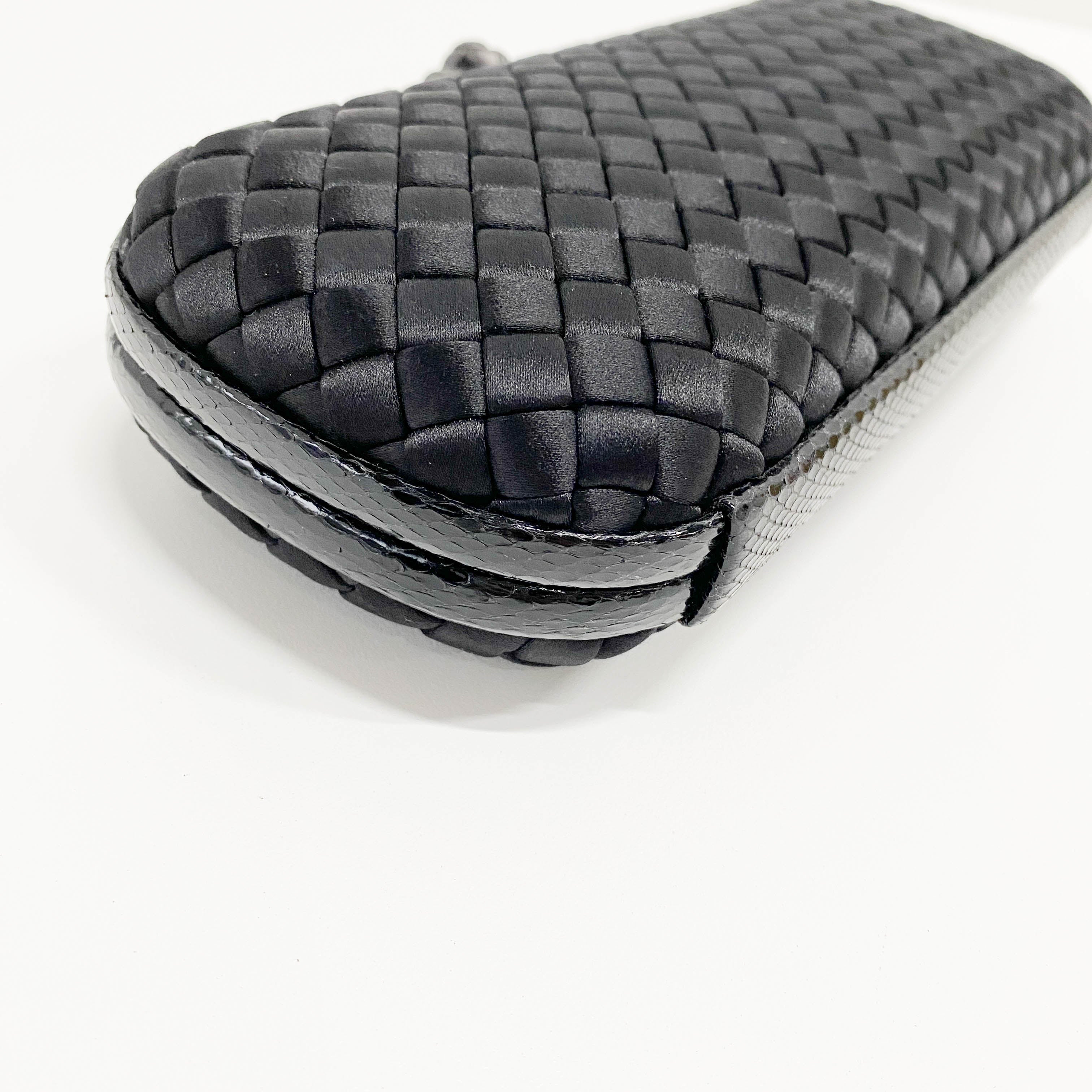 Intrecciato Knot Satin Clutch