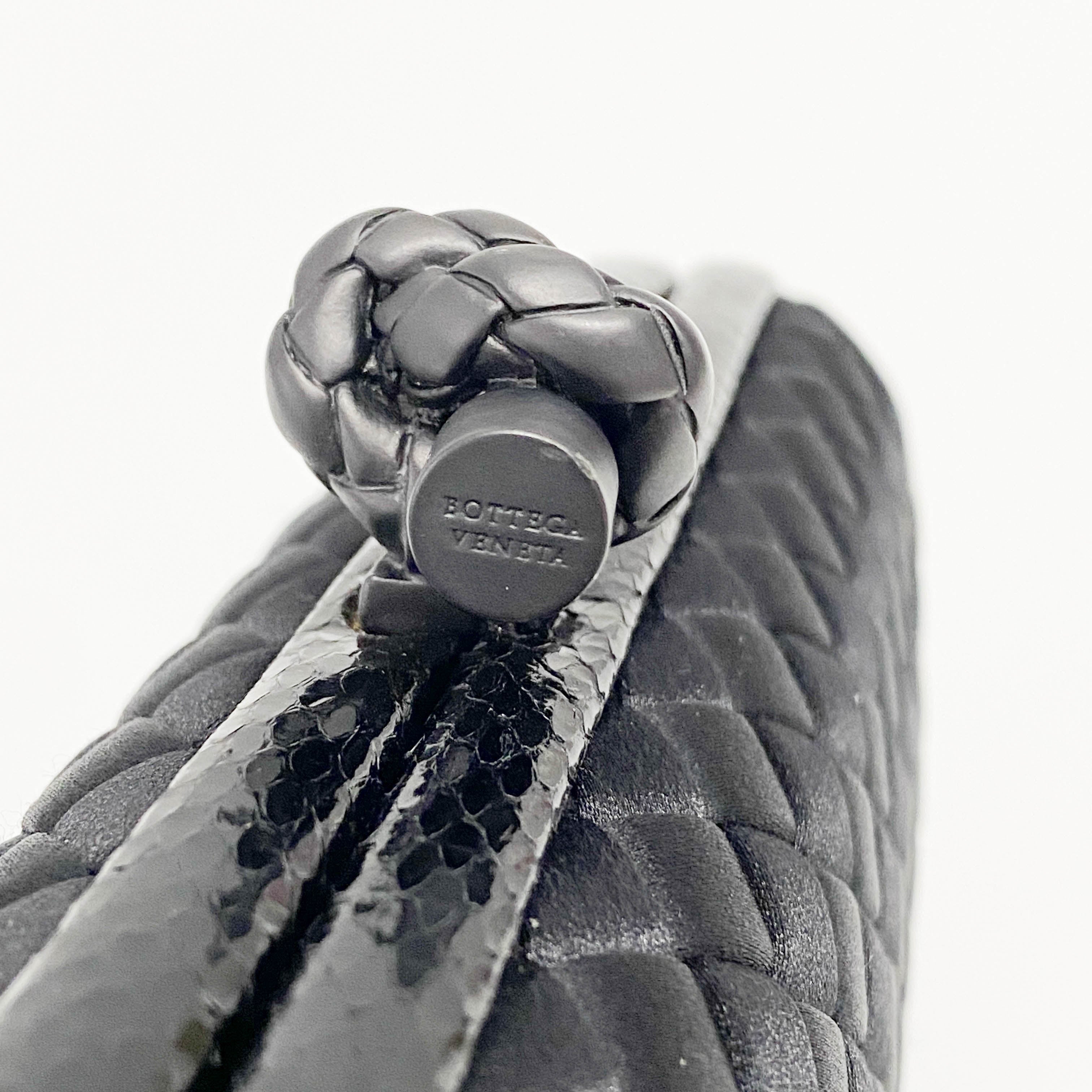 Intrecciato Knot Satin Clutch