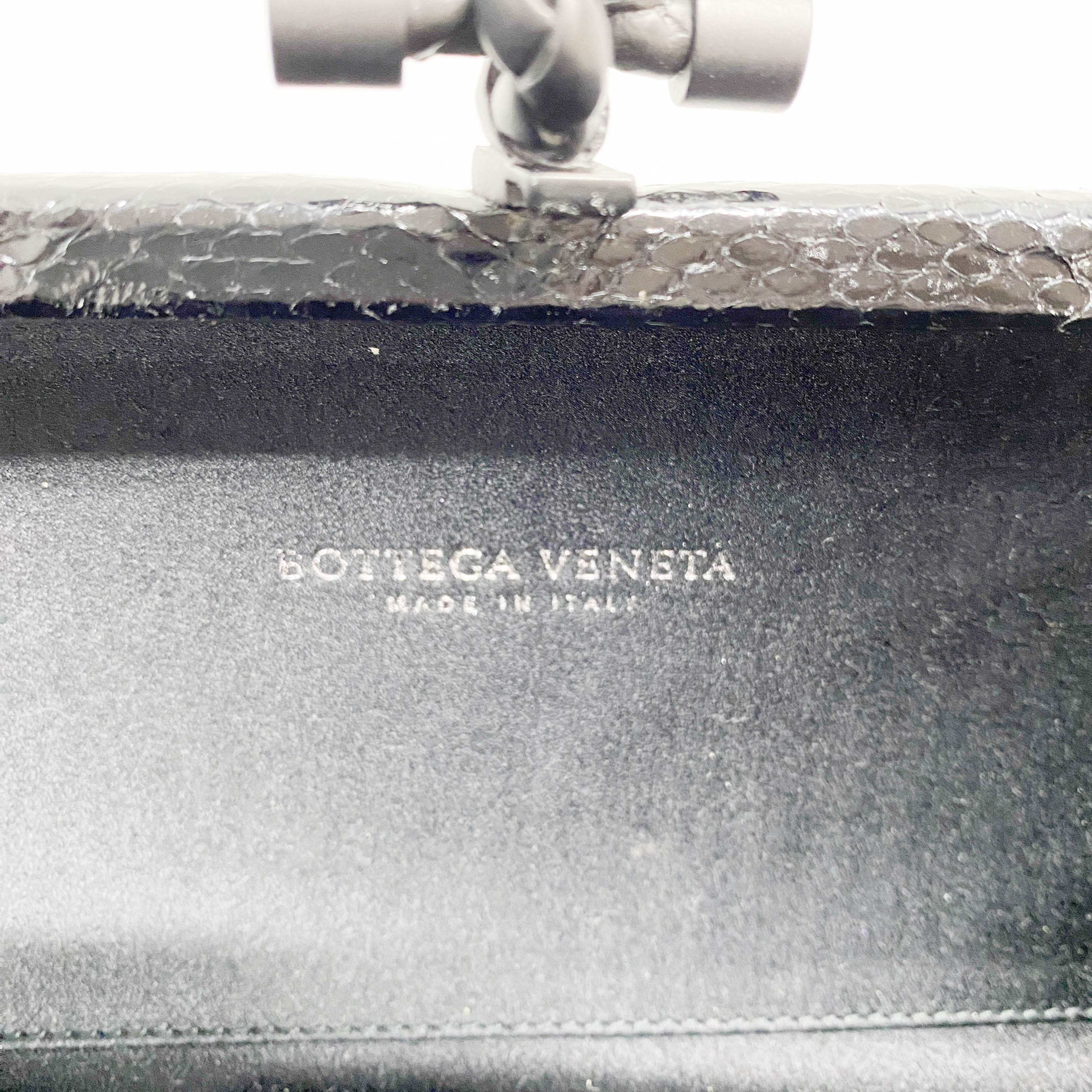 Intrecciato Knot Satin Clutch