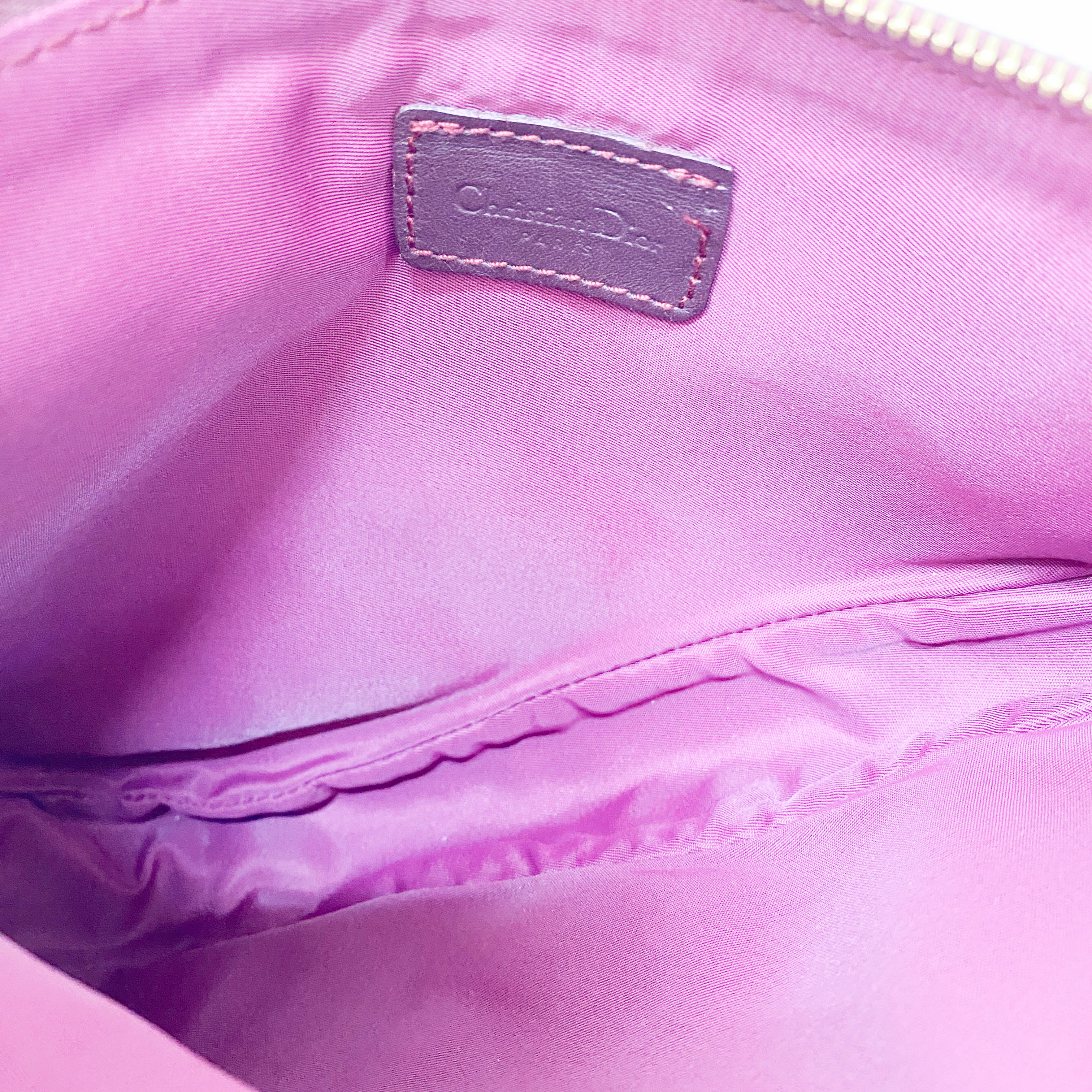 Saddle Oblique Red Canvas Shoulder Bag