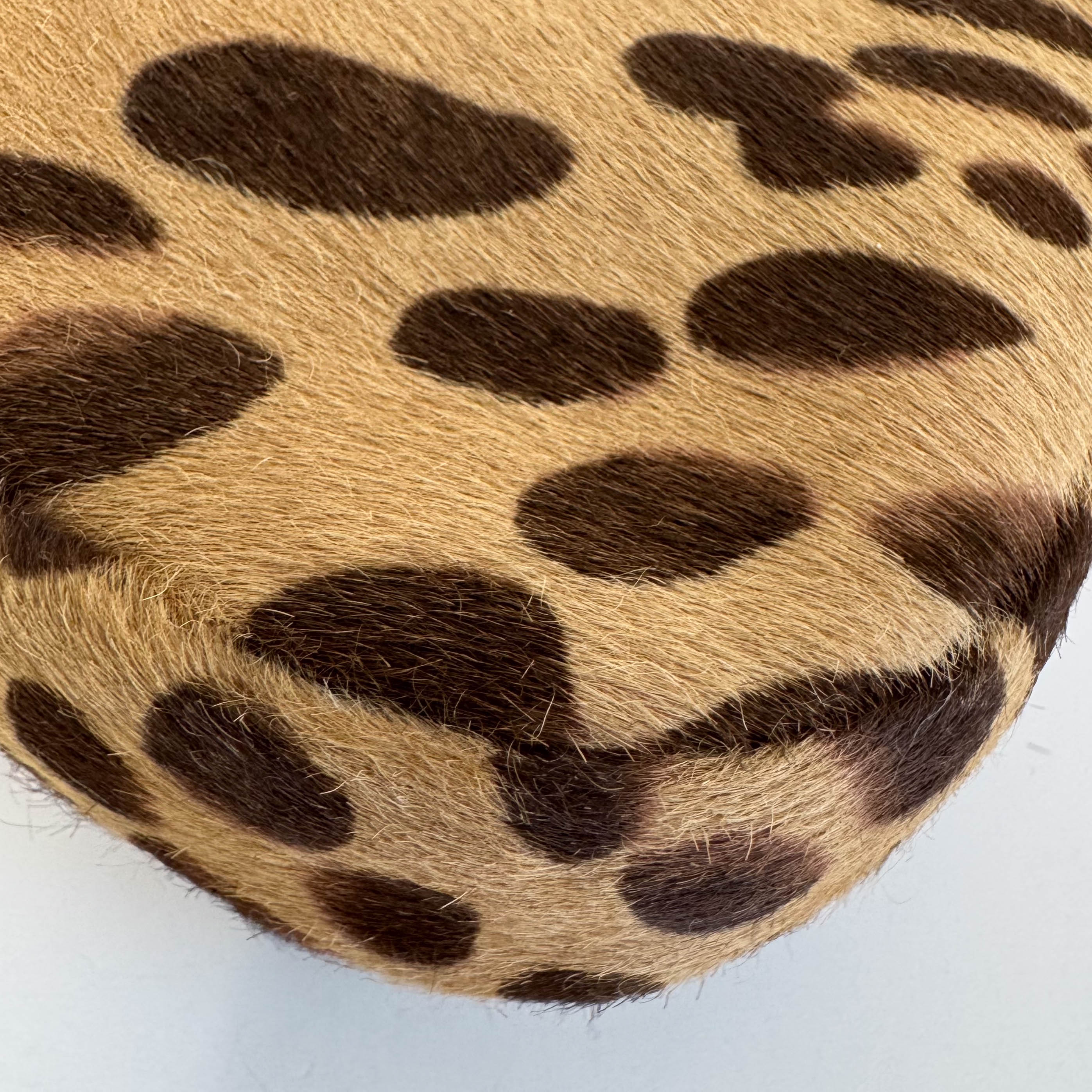 Malice Pearl Leopard Brown Leather Shoulder Bag