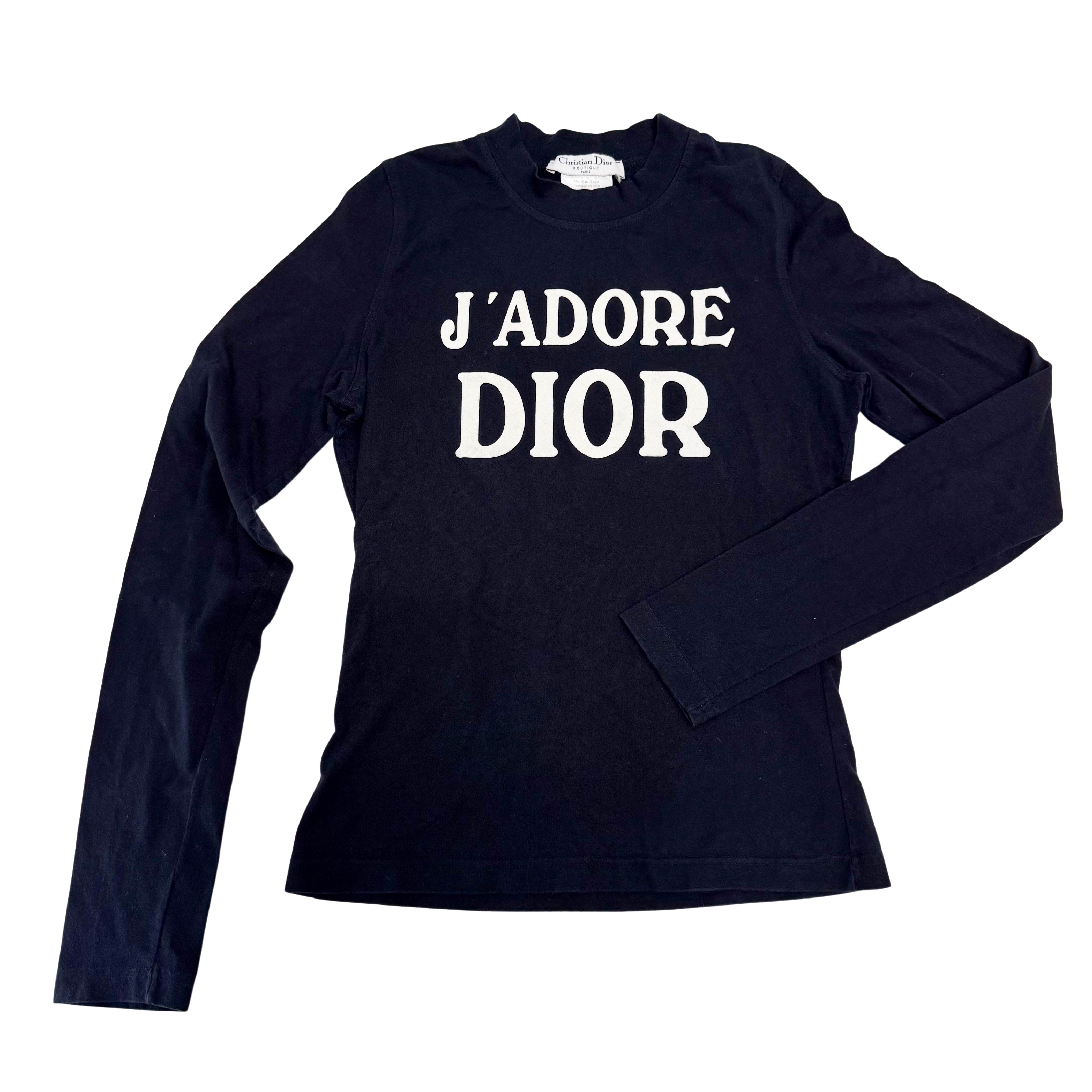 J'Adore Long Sleeve T-Shirt Black