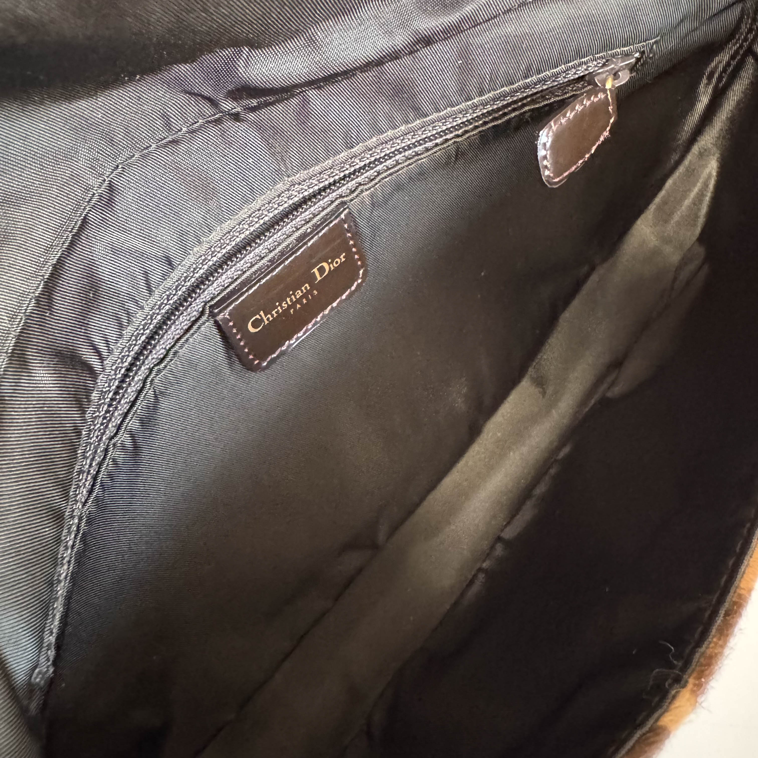 Malice Pearl Leopard Brown Leather Shoulder Bag