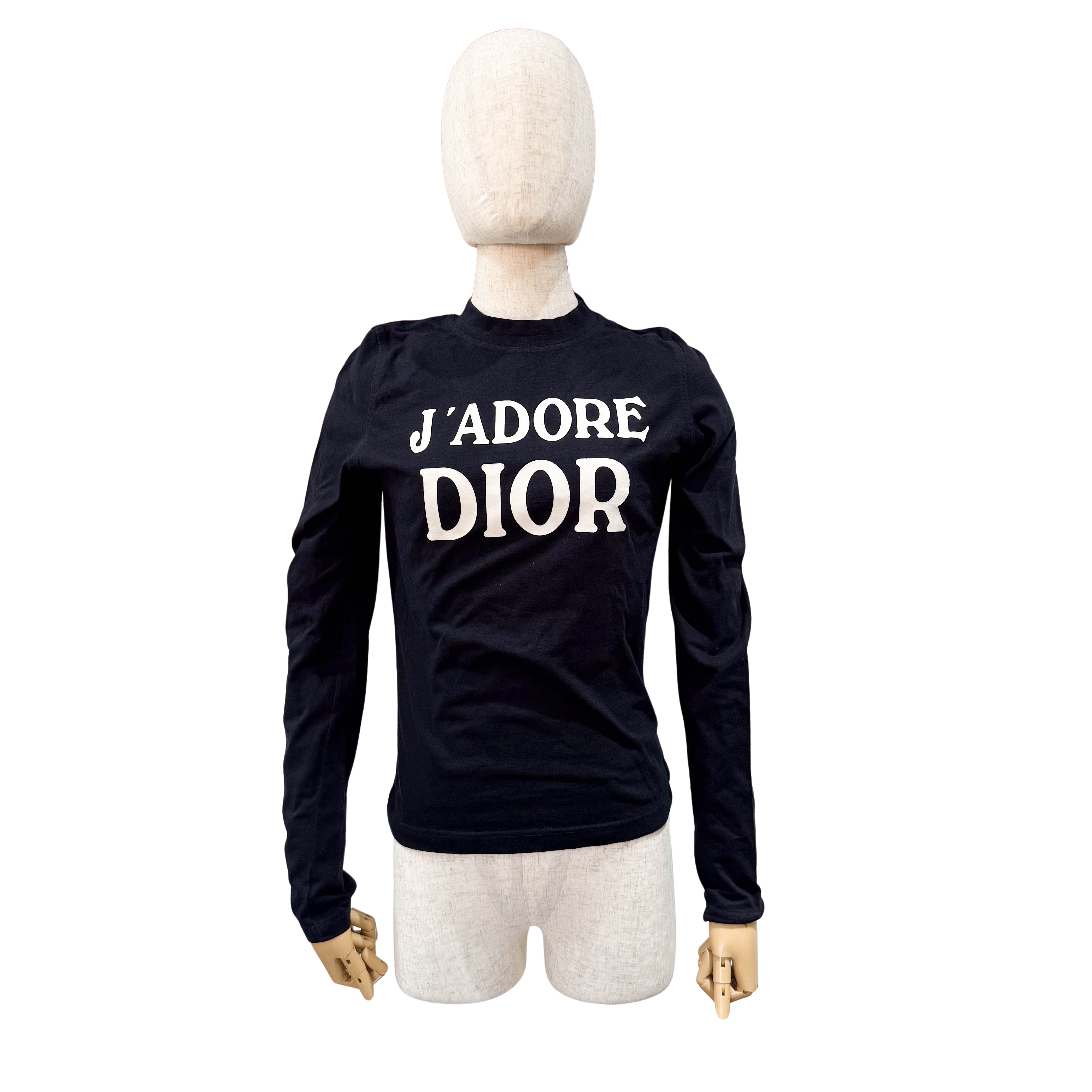 J'Adore Long Sleeve T-Shirt Black
