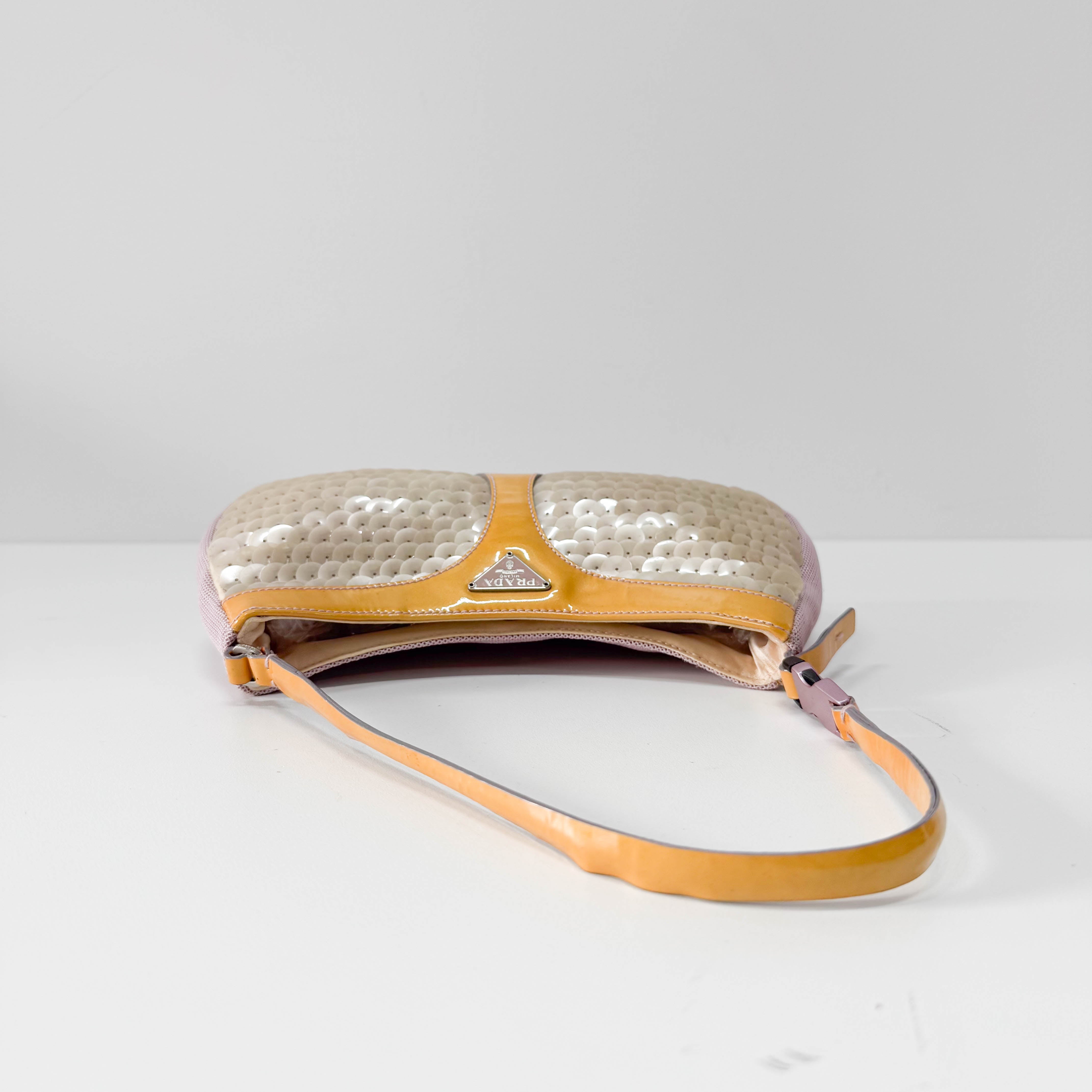 Multicolor Sequin and Mesh Shoulder Bag