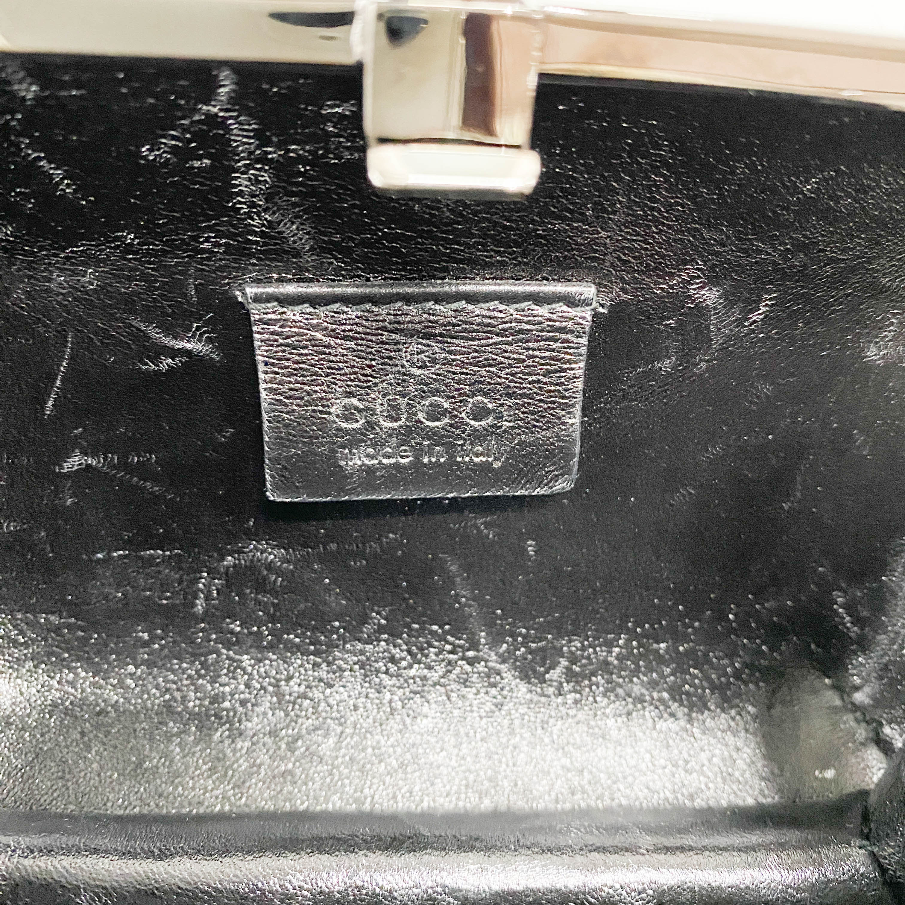 Pewter Metal Grey Python Embossed Hand Bag