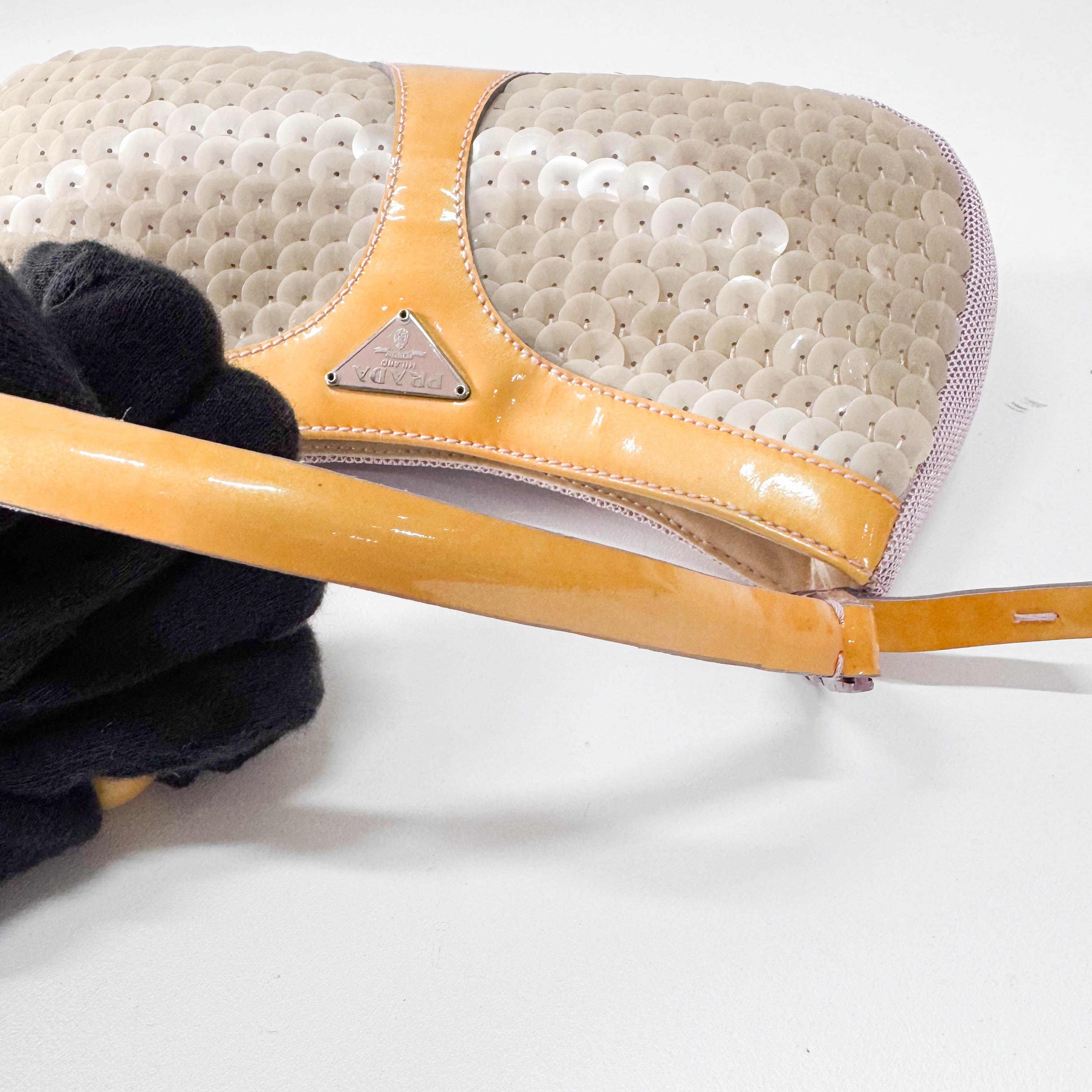 Multicolor Sequin and Mesh Shoulder Bag