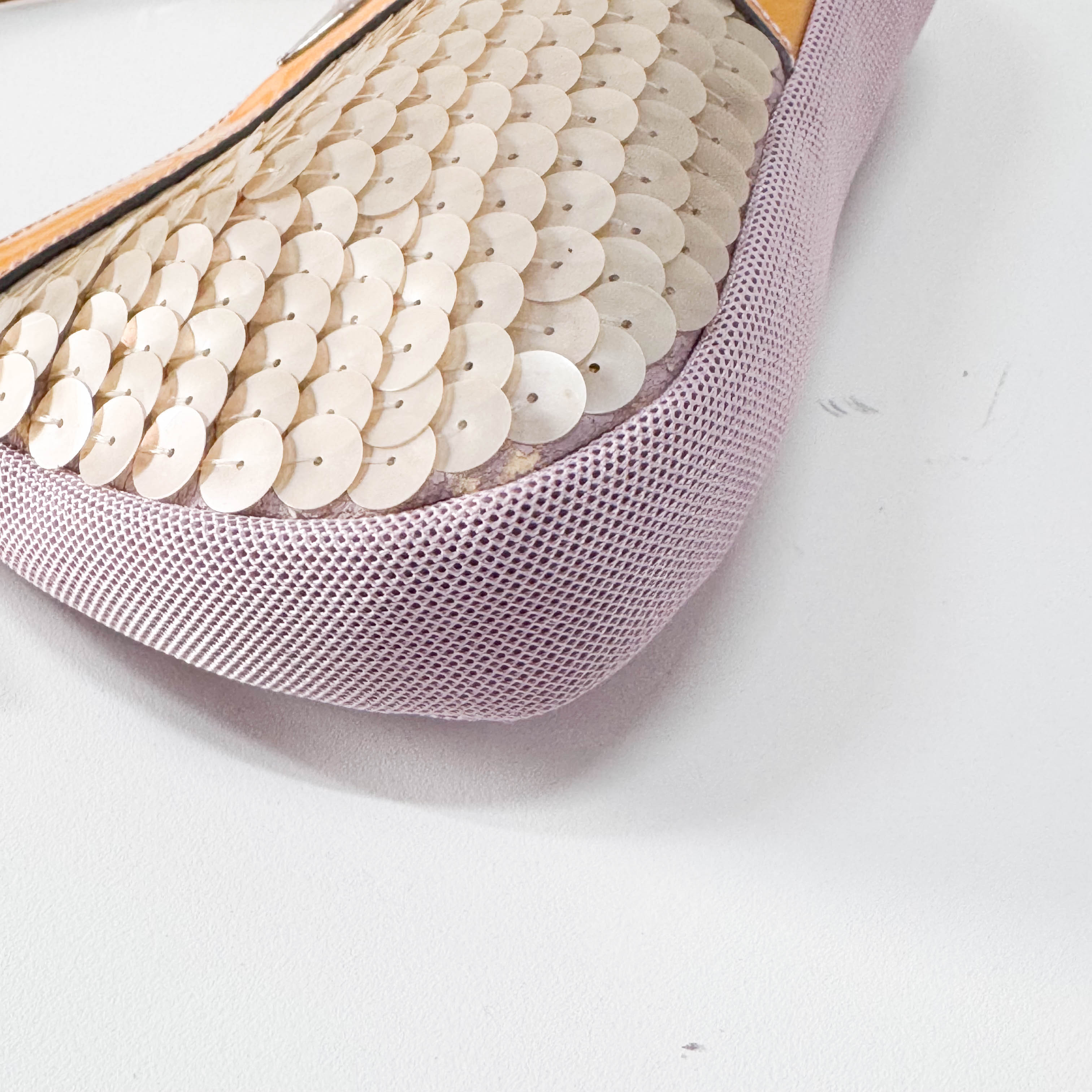 Multicolor Sequin and Mesh Shoulder Bag