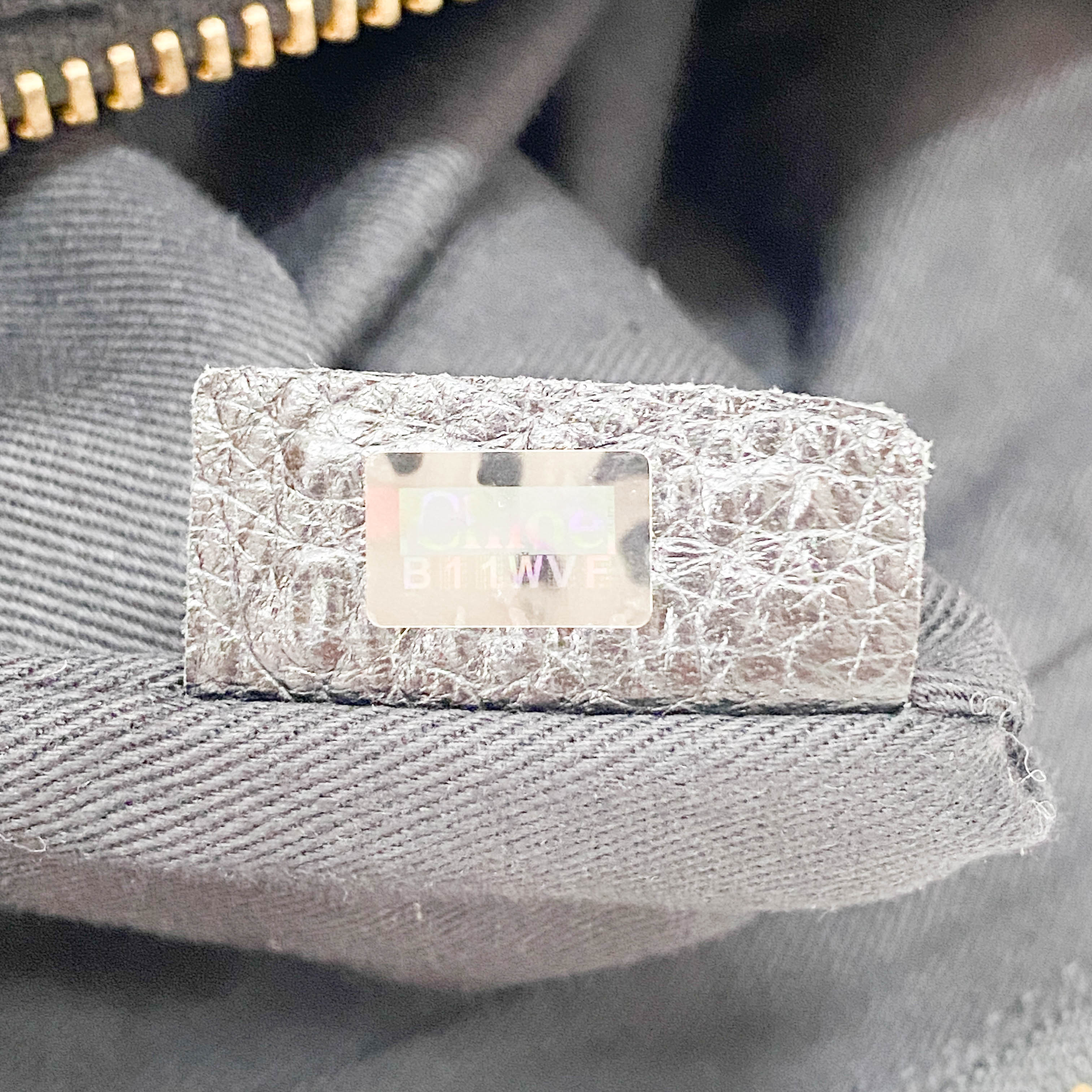 Paraty Black Embossed Lizzard Leather Two Way Bag