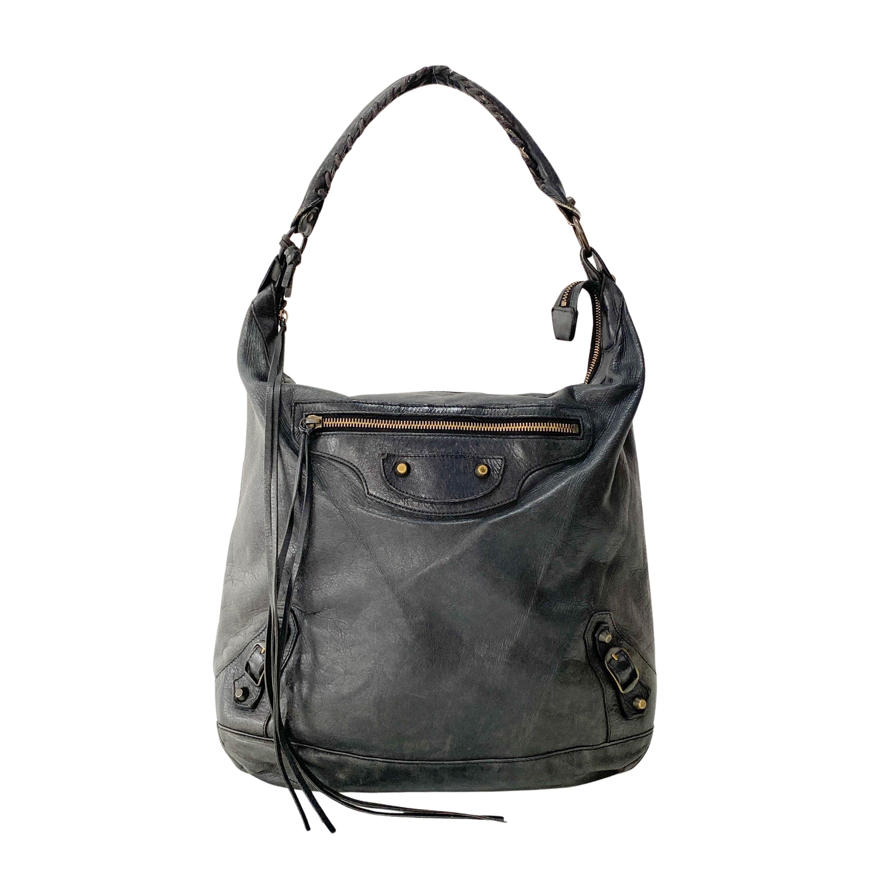 The Day Black Leather Hobo Bag