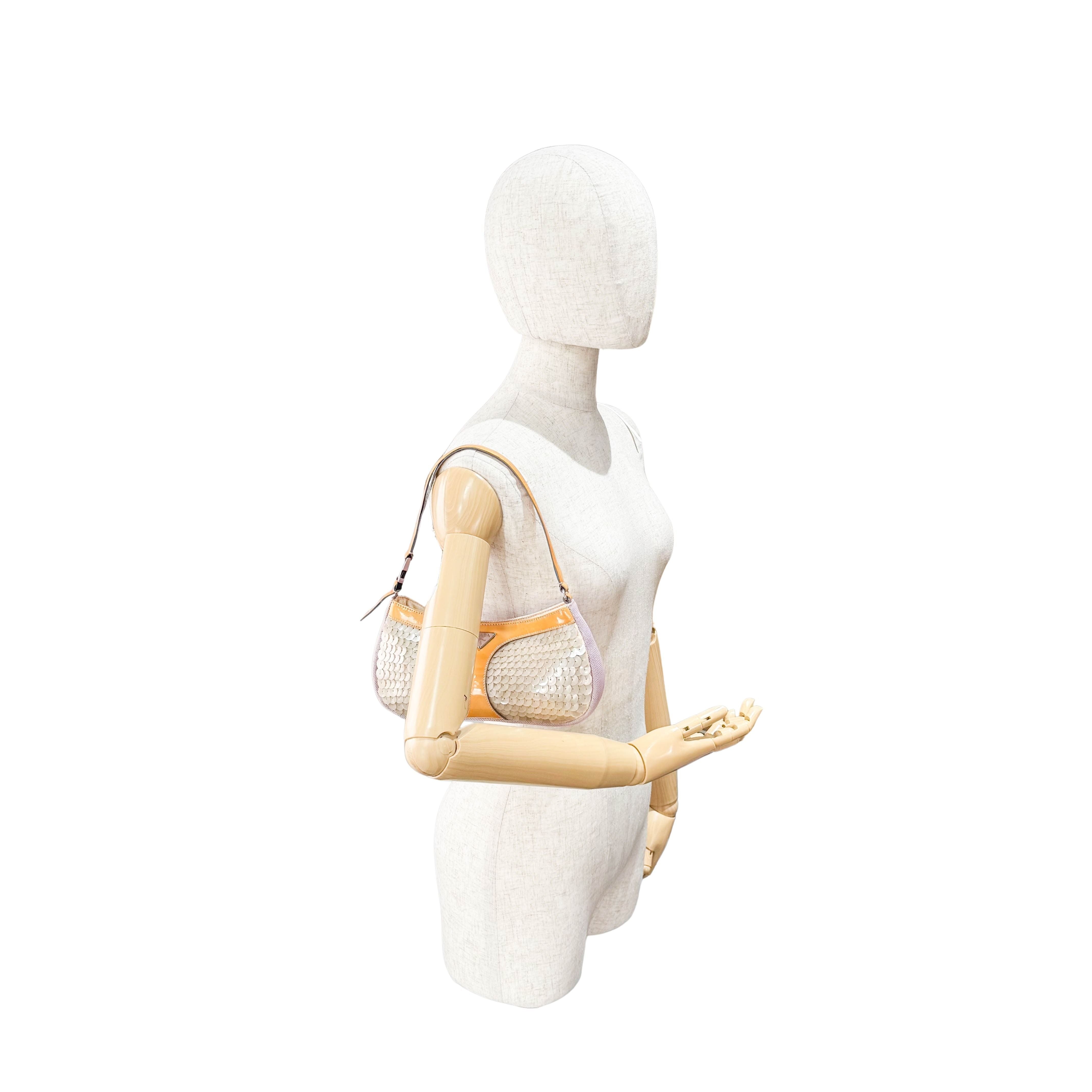 Multicolor Sequin and Mesh Shoulder Bag