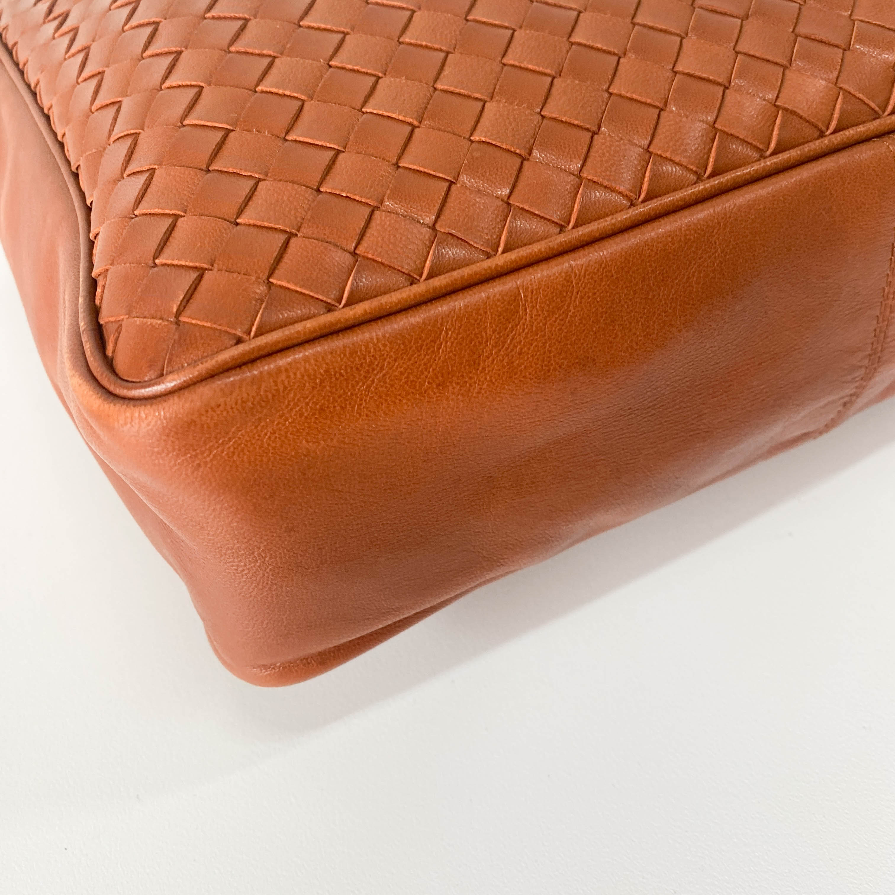 Intrecciato Brown Leather Tote