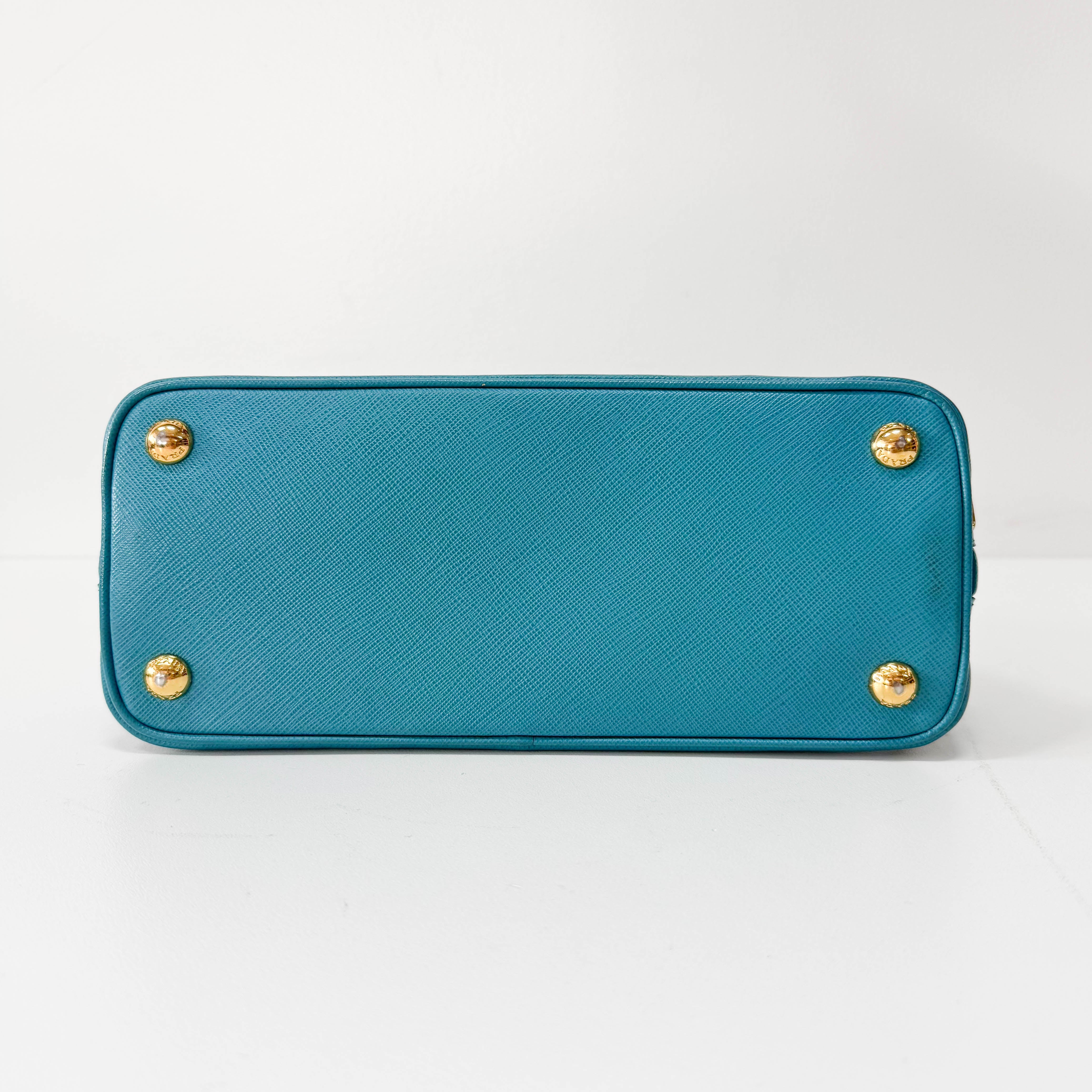 Blue Leather Handbag