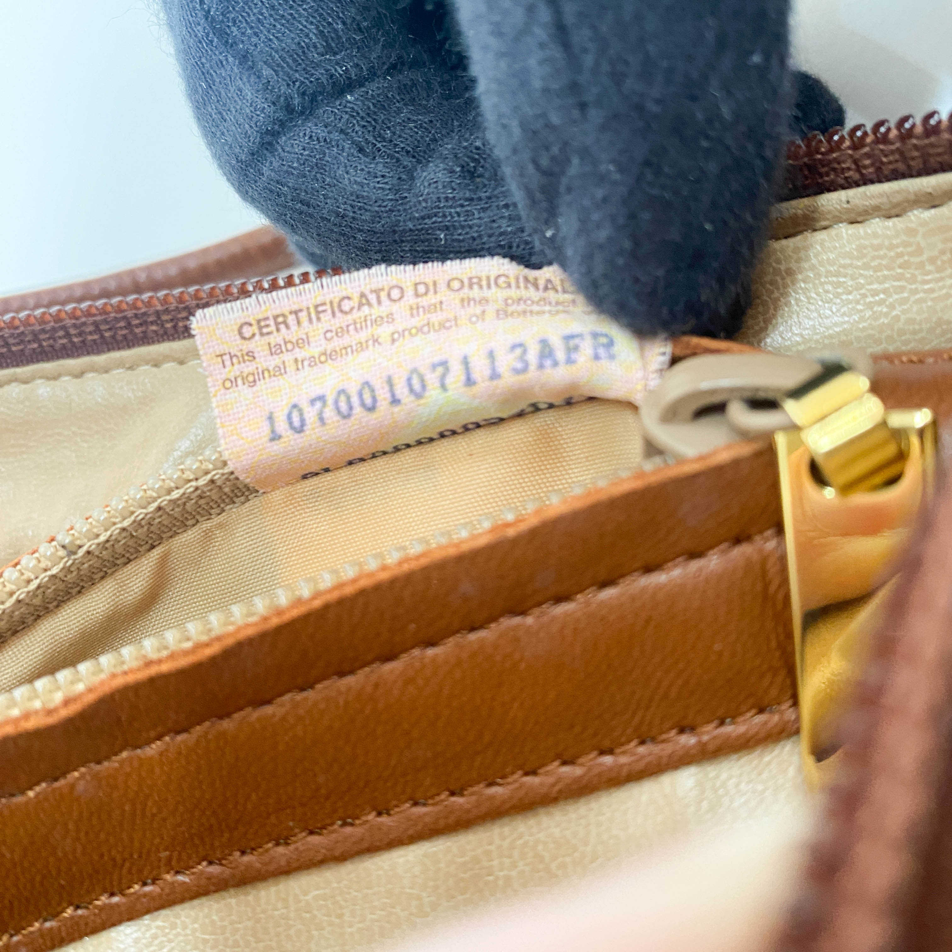 Intrecciato Brown Leather Tote