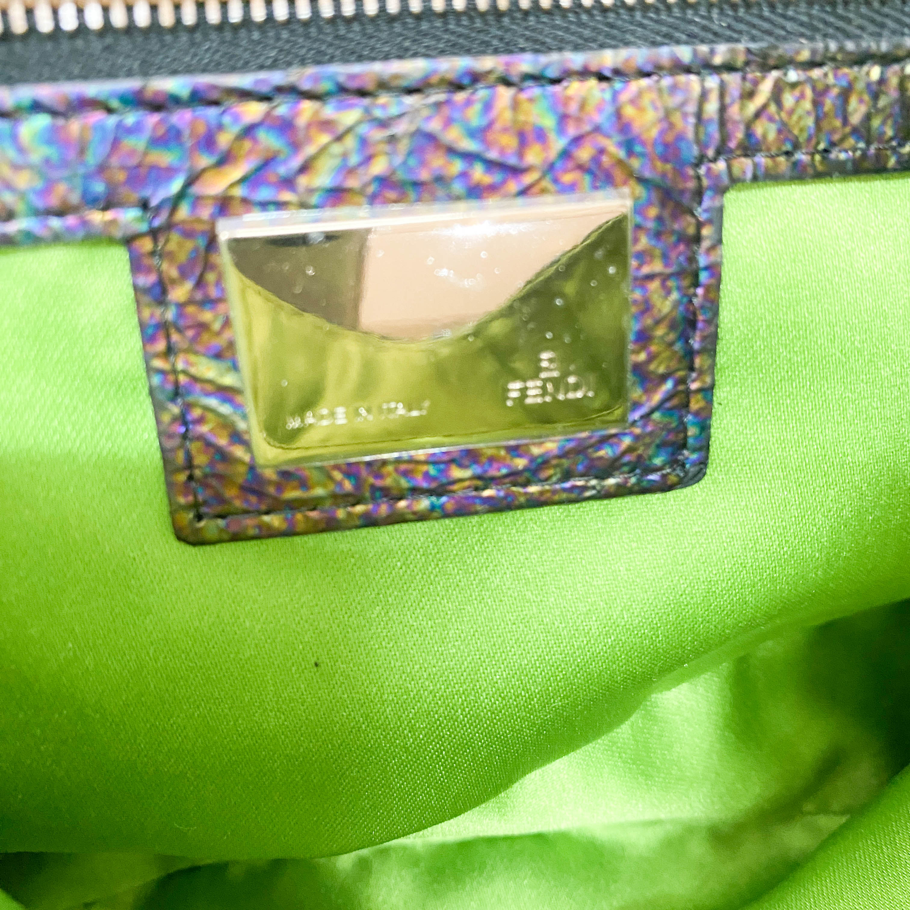 Baguette Multi-color Embroidered Beaded Shoulder Bag