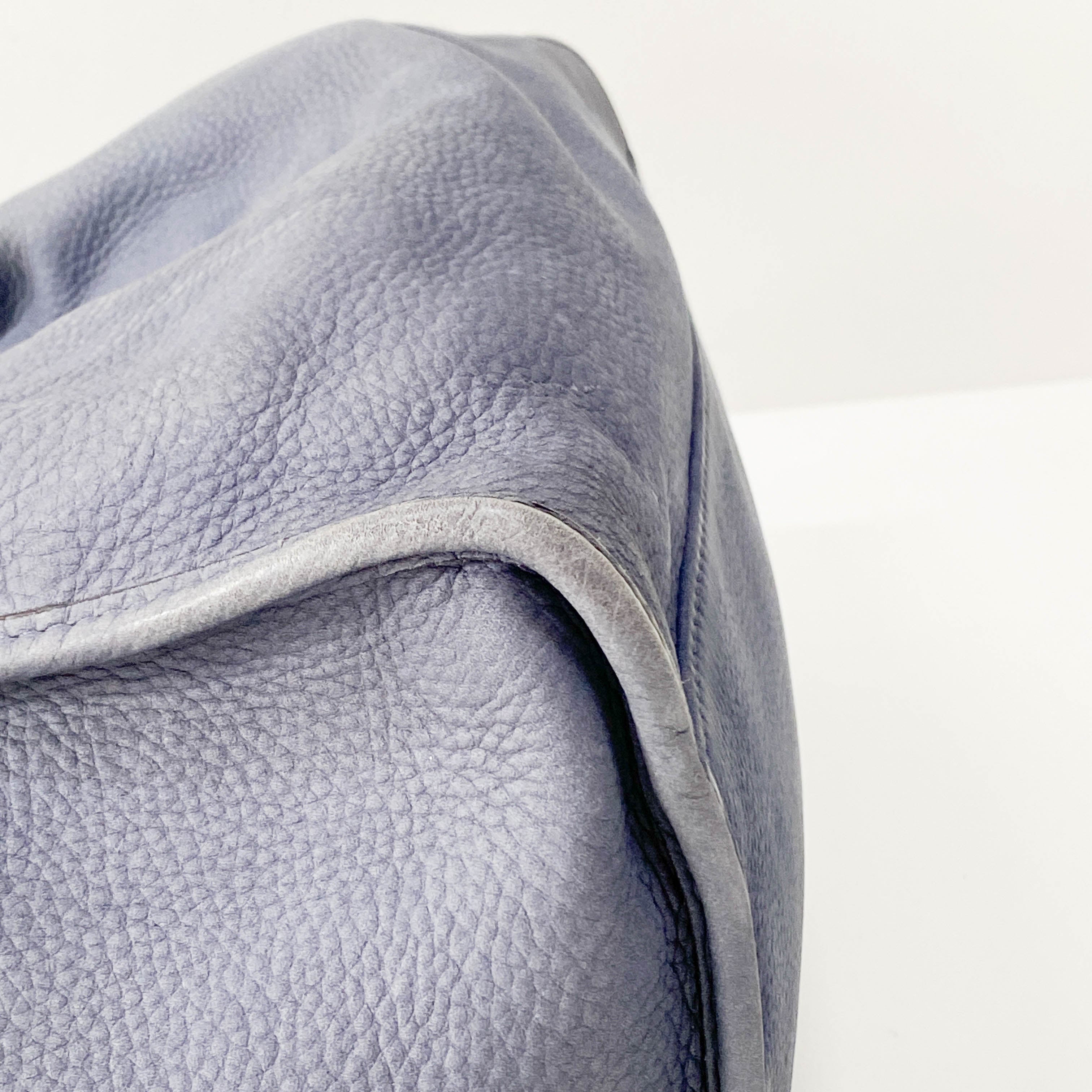 Horsebit Blue Leather Hobo Bag