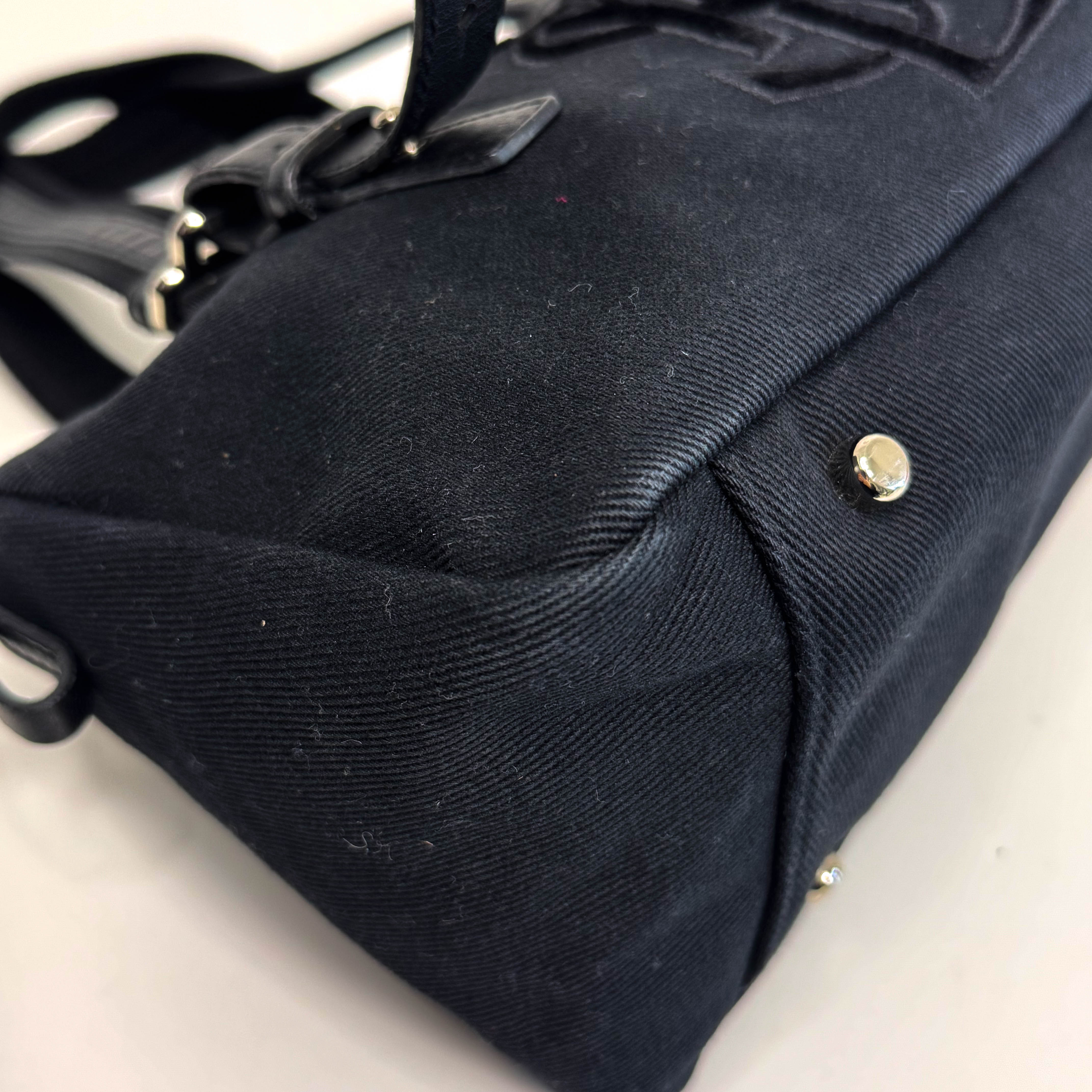 Yves Saint Laurent Black Canvas Kahala Shoulder Bag