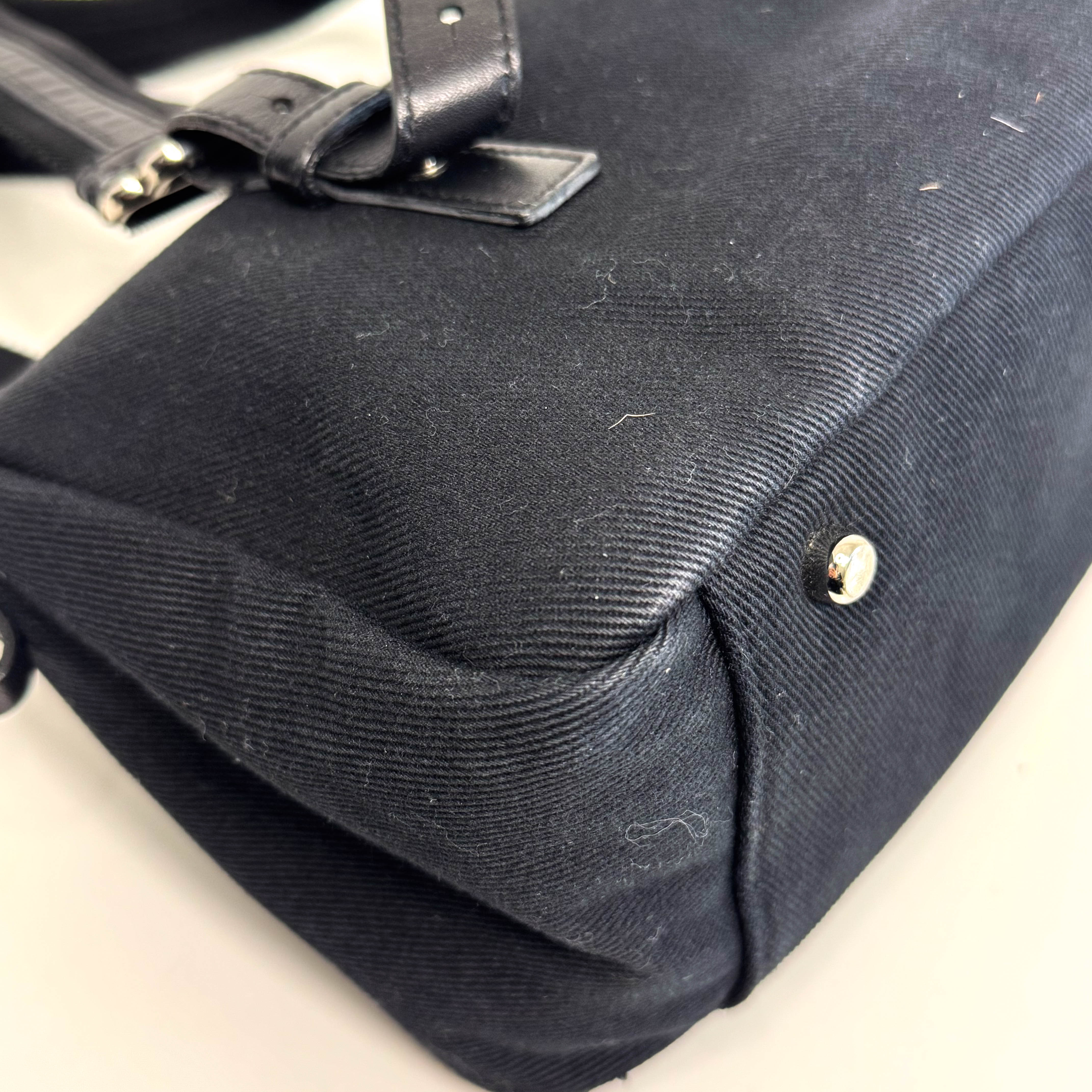 Yves Saint Laurent Black Canvas Kahala Shoulder Bag