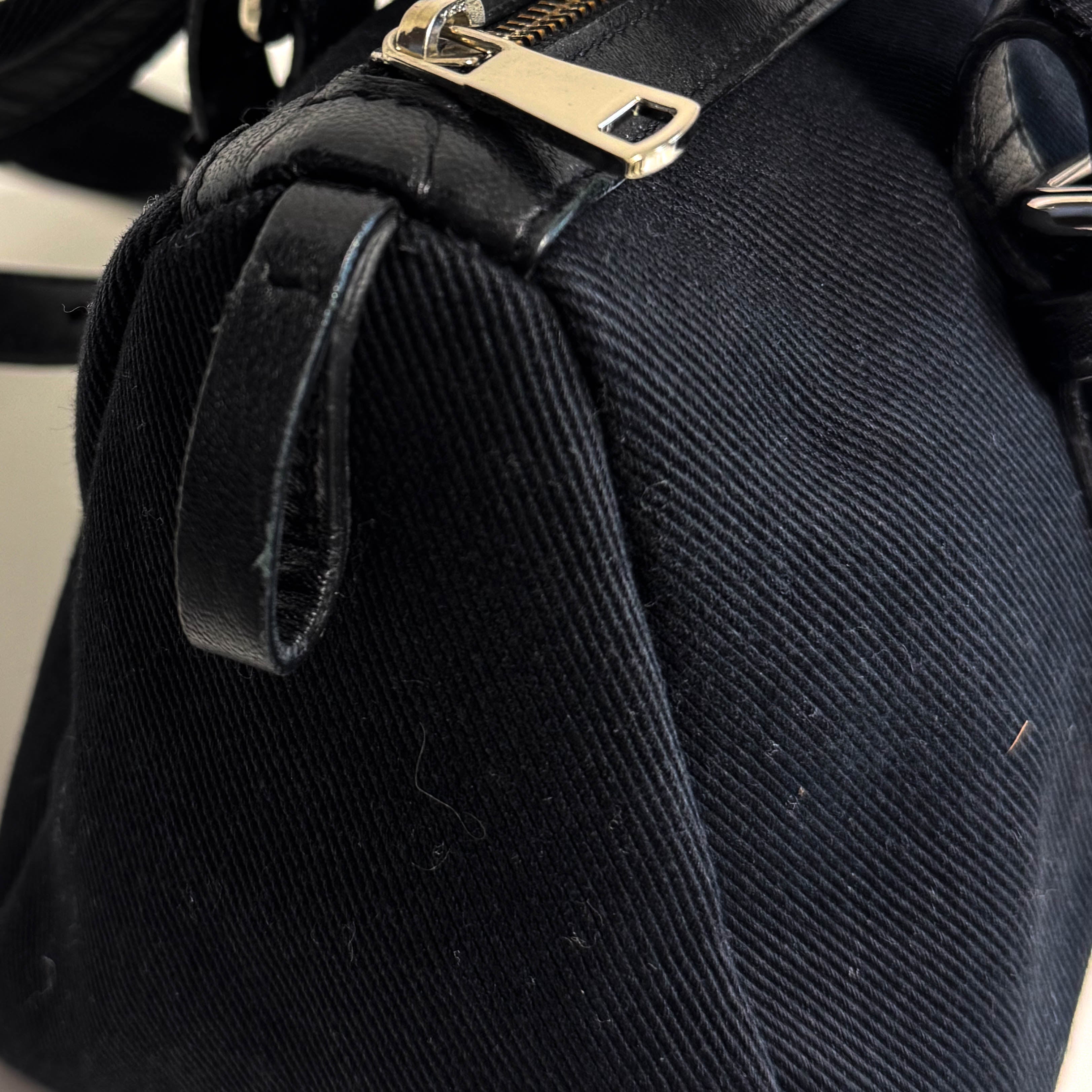 Yves Saint Laurent Black Canvas Kahala Shoulder Bag