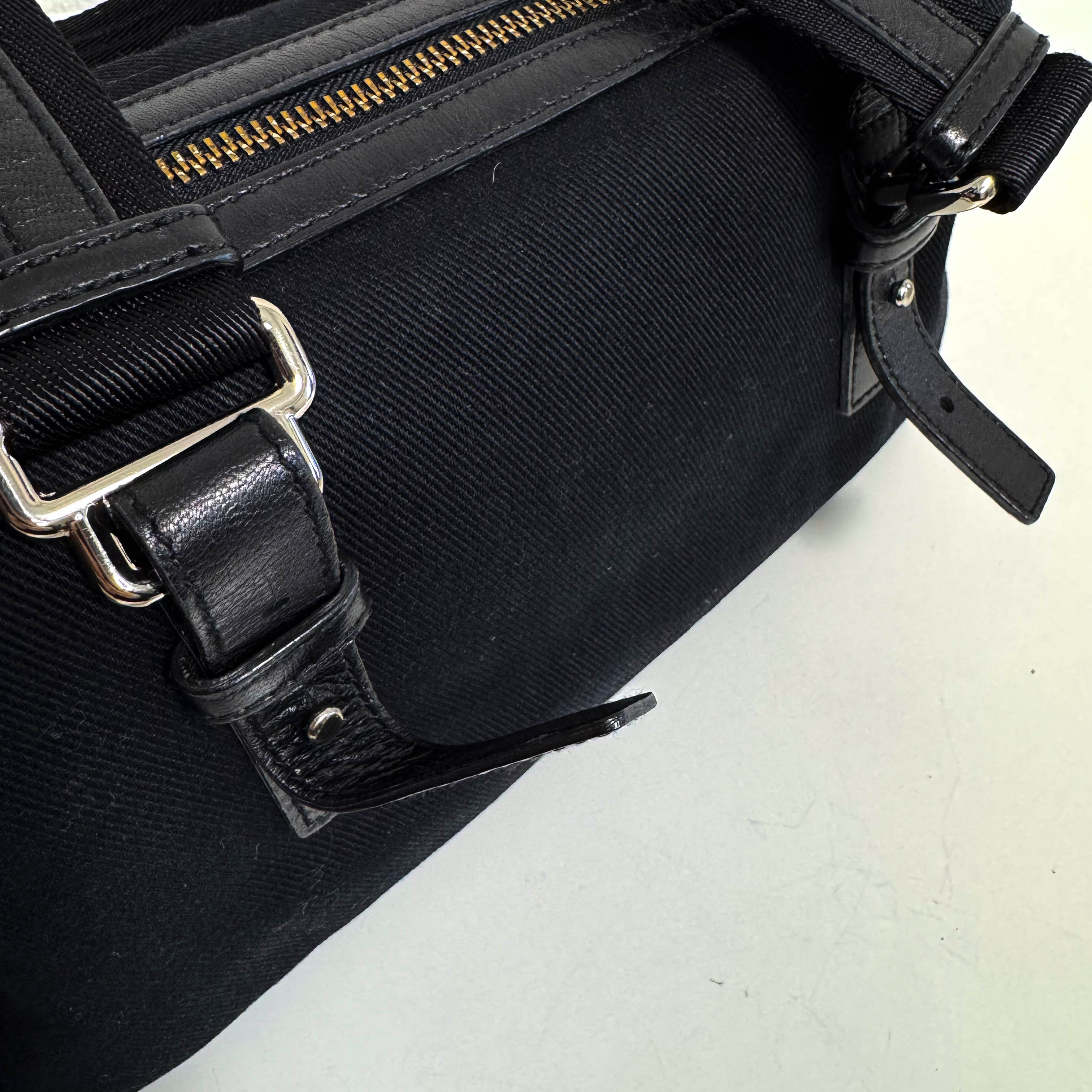 Yves Saint Laurent Black Canvas Kahala Shoulder Bag