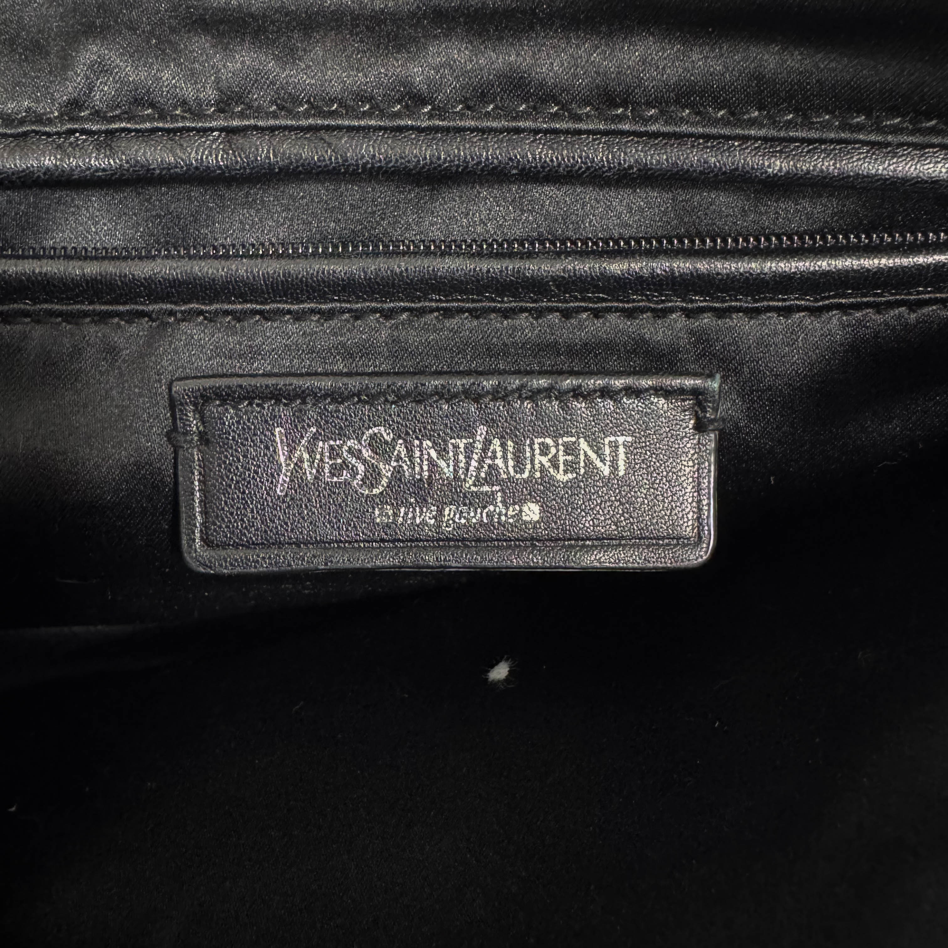 Yves Saint Laurent Black Canvas Kahala Shoulder Bag