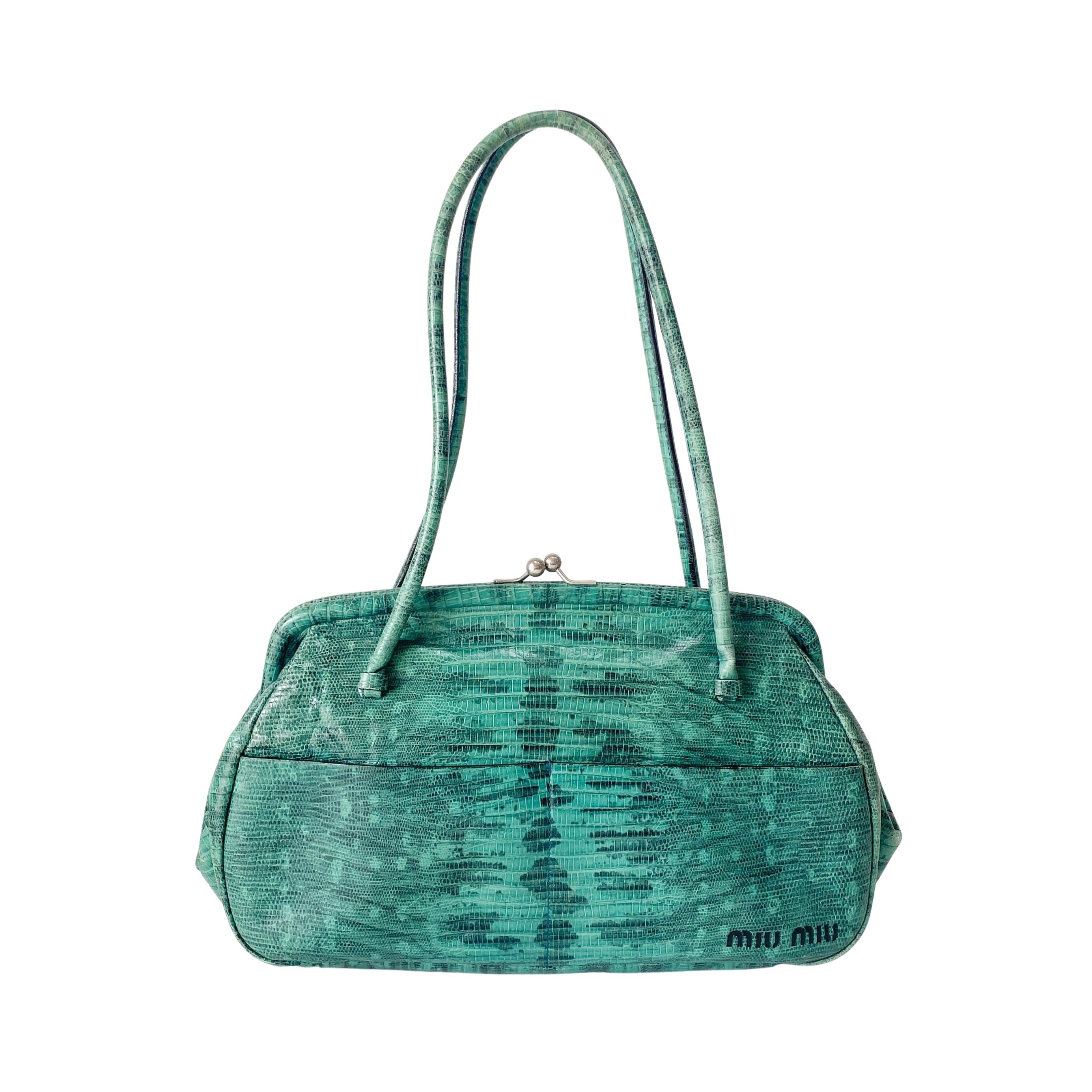 Green Lizard Leather Bag