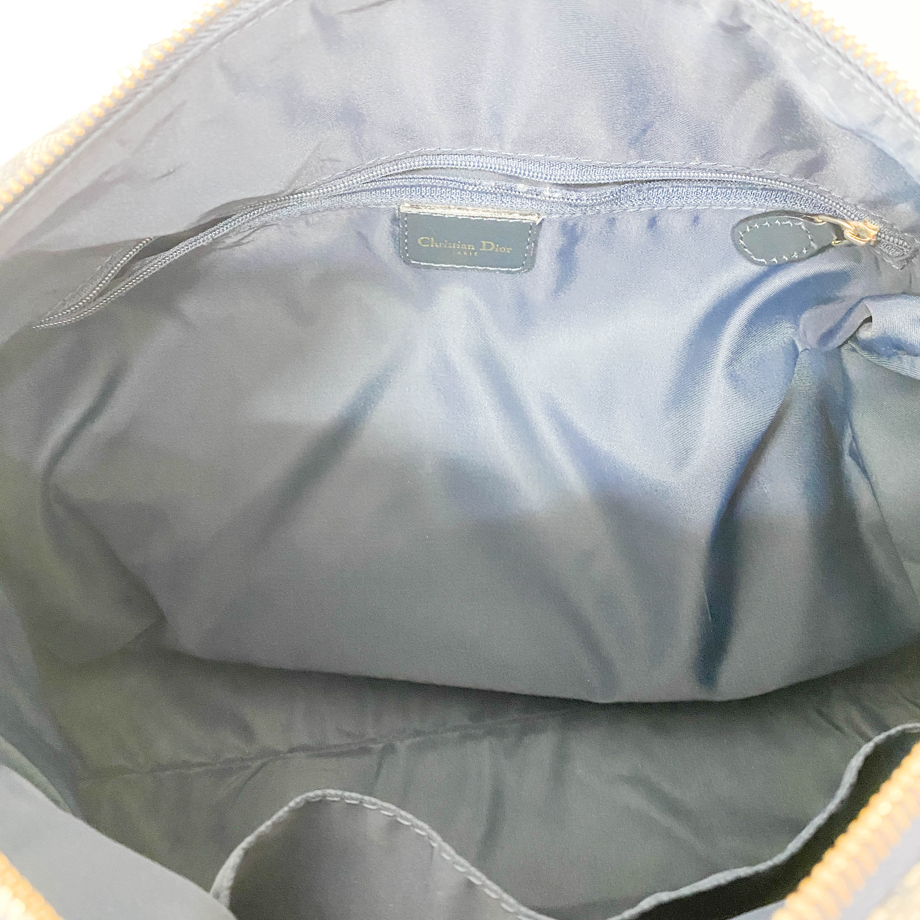 Boston Trotter Navy Canvas Handbag