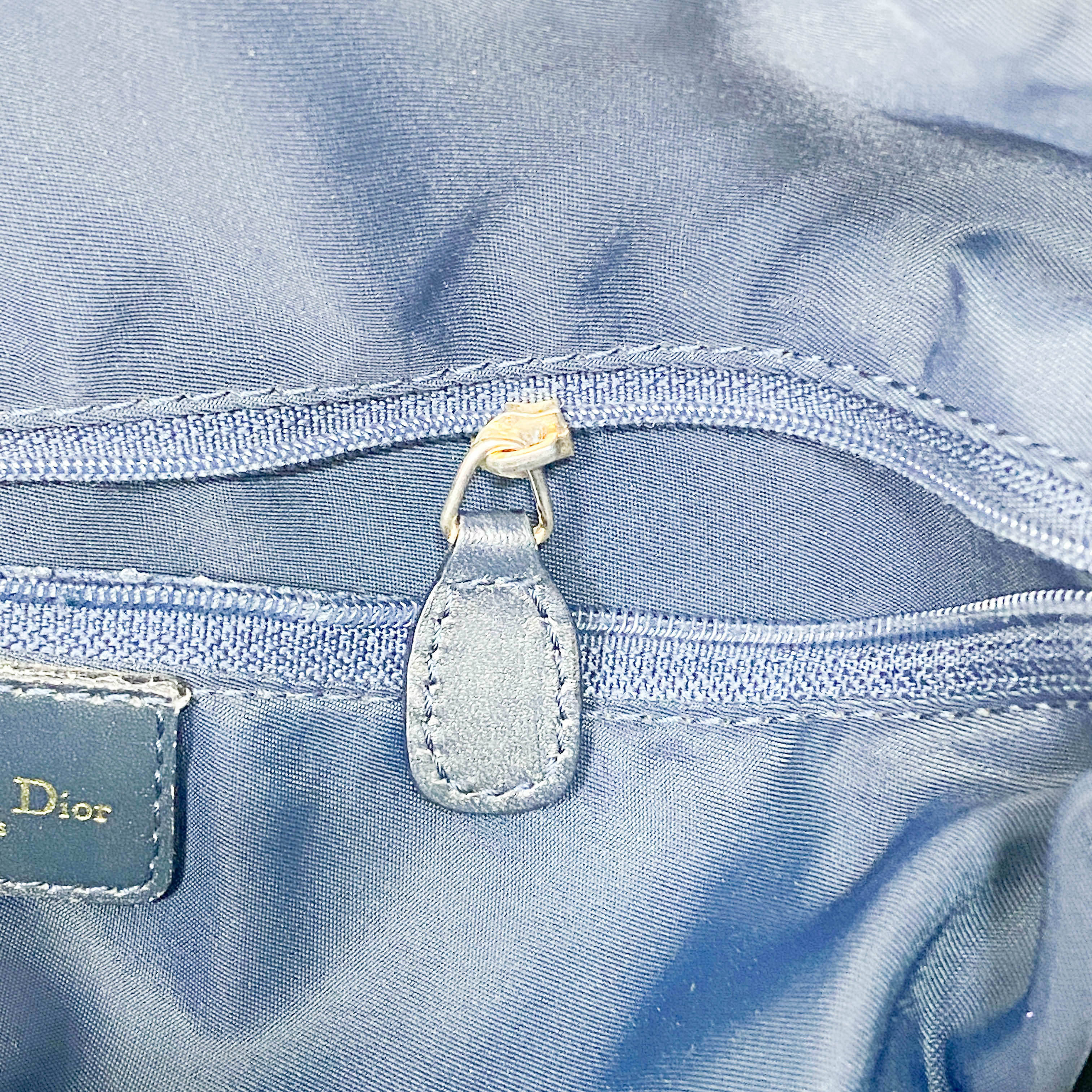 Boston Trotter Navy Canvas Handbag