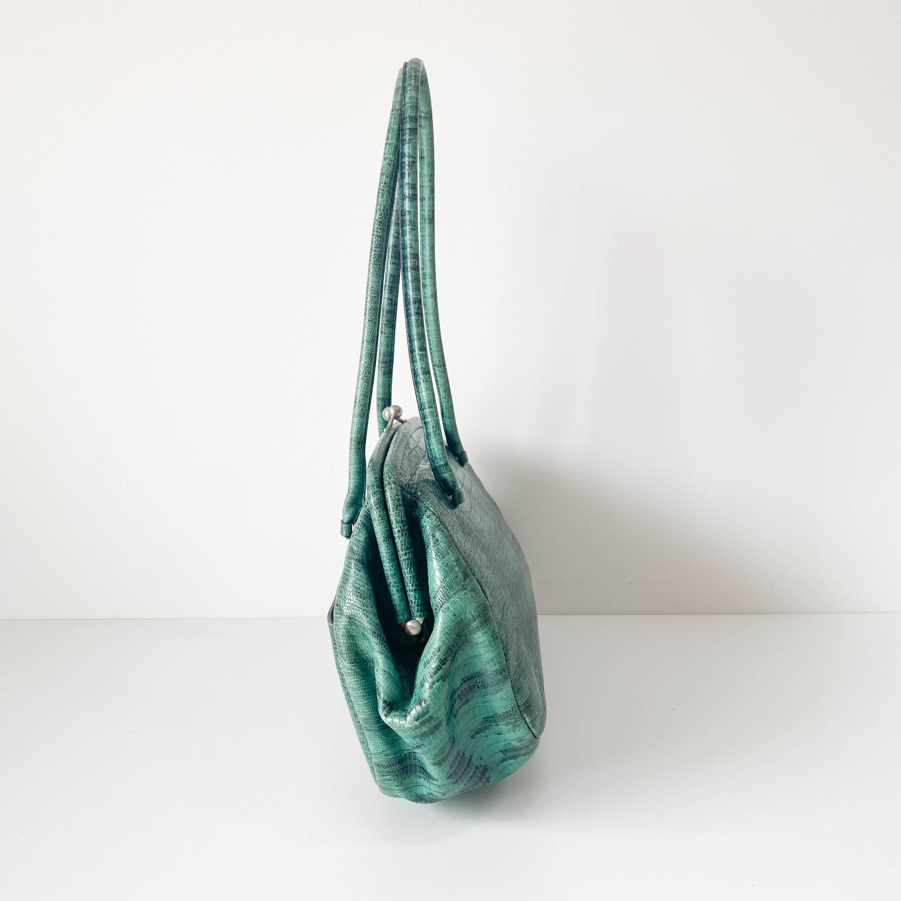 Green Lizard Leather Bag