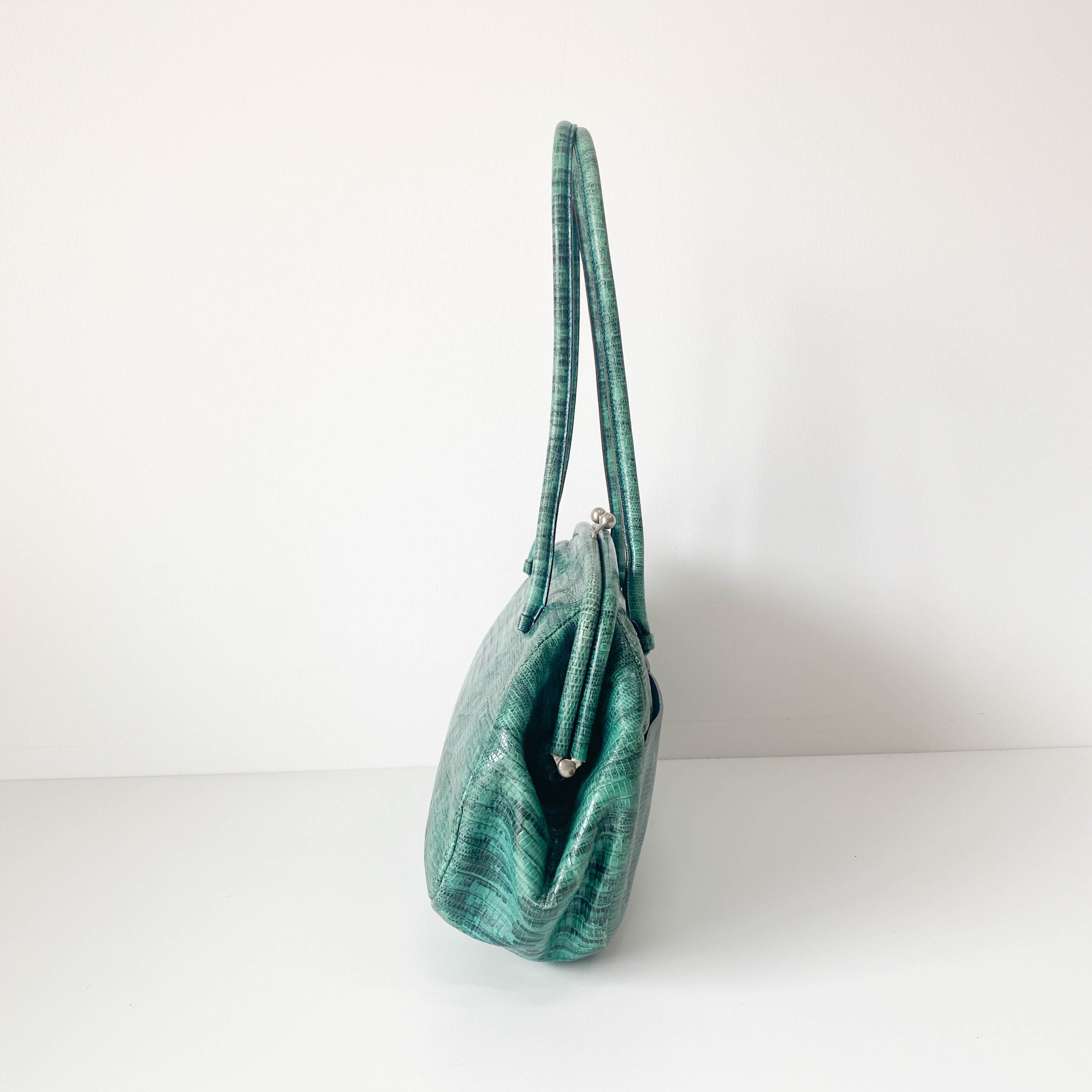 Green Lizard Leather Bag