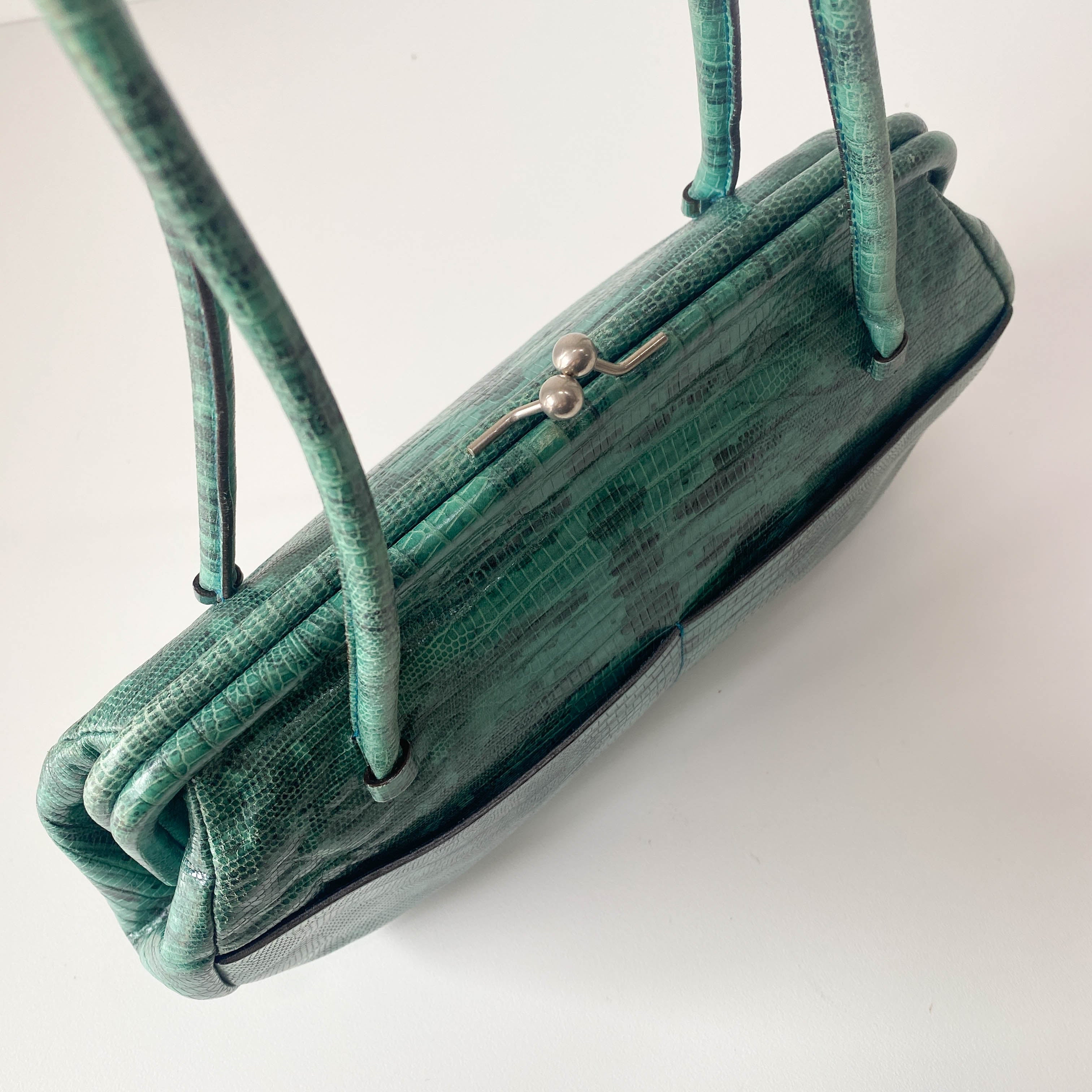 Green Lizard Leather Bag