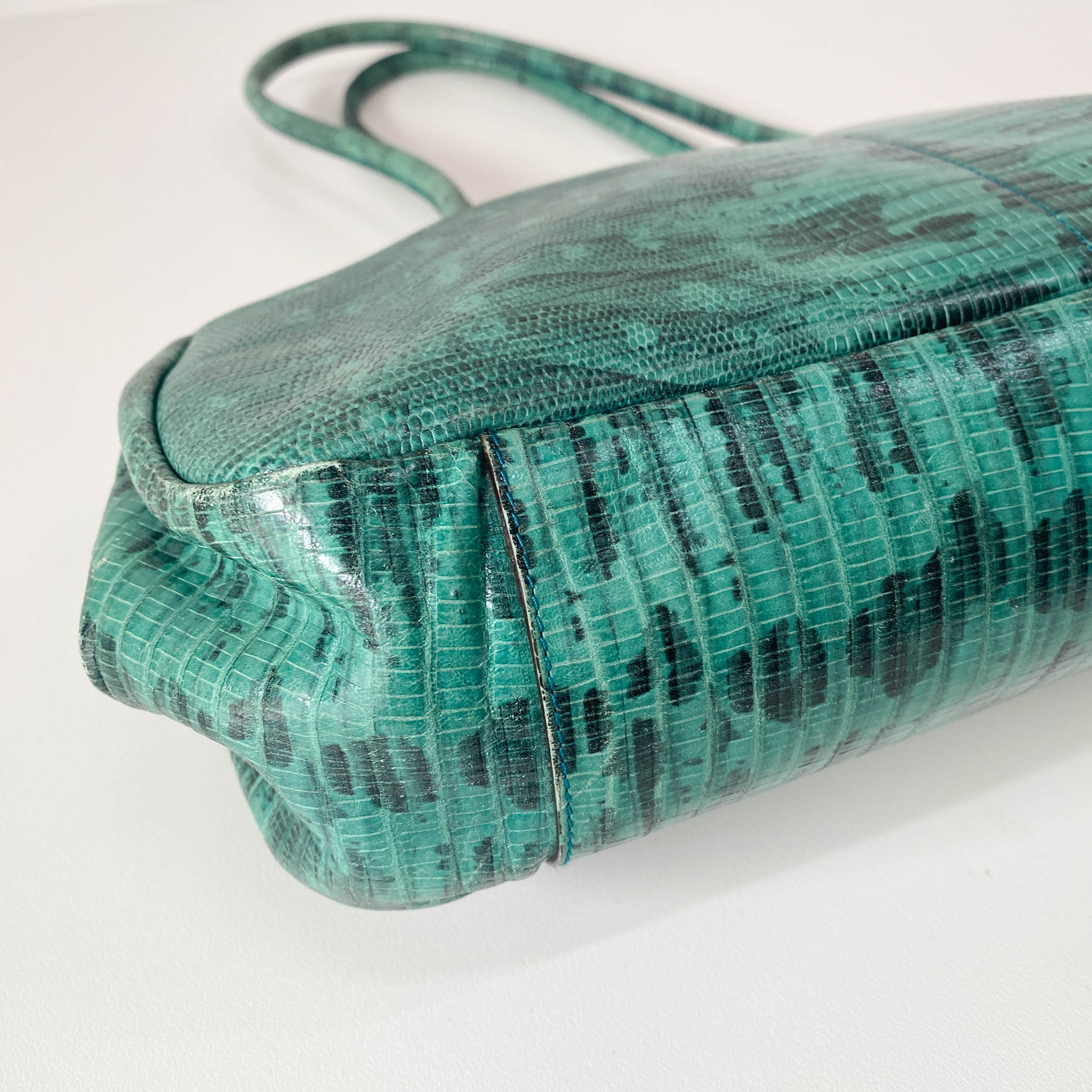 Green Lizard Leather Bag