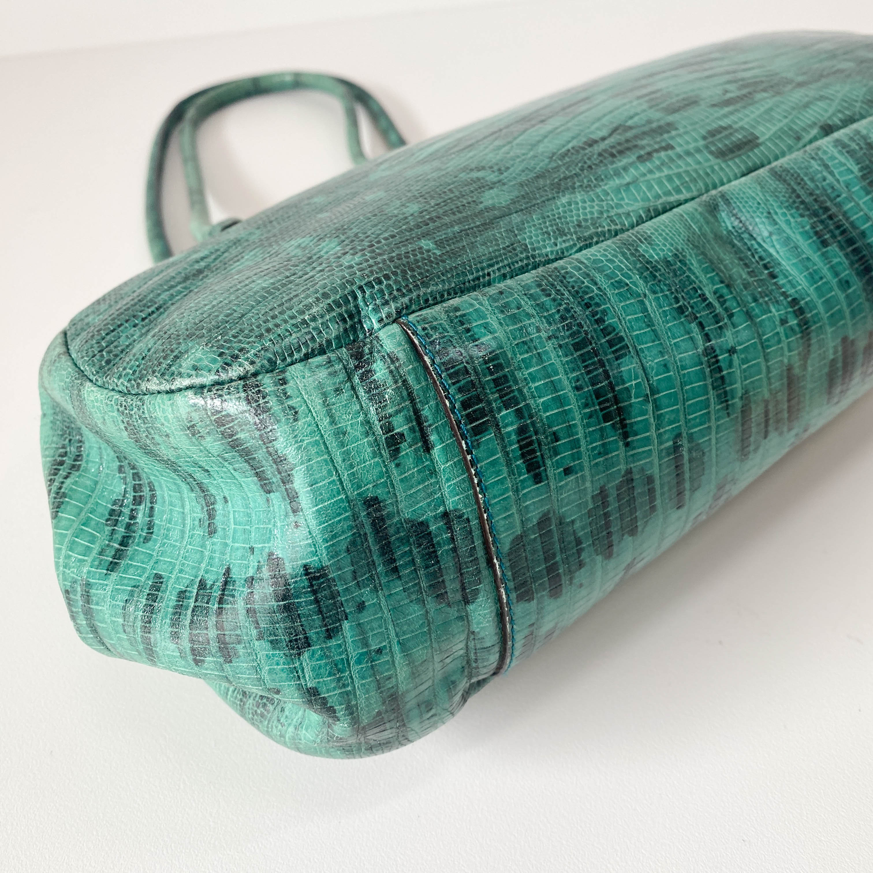 Green Lizard Leather Bag