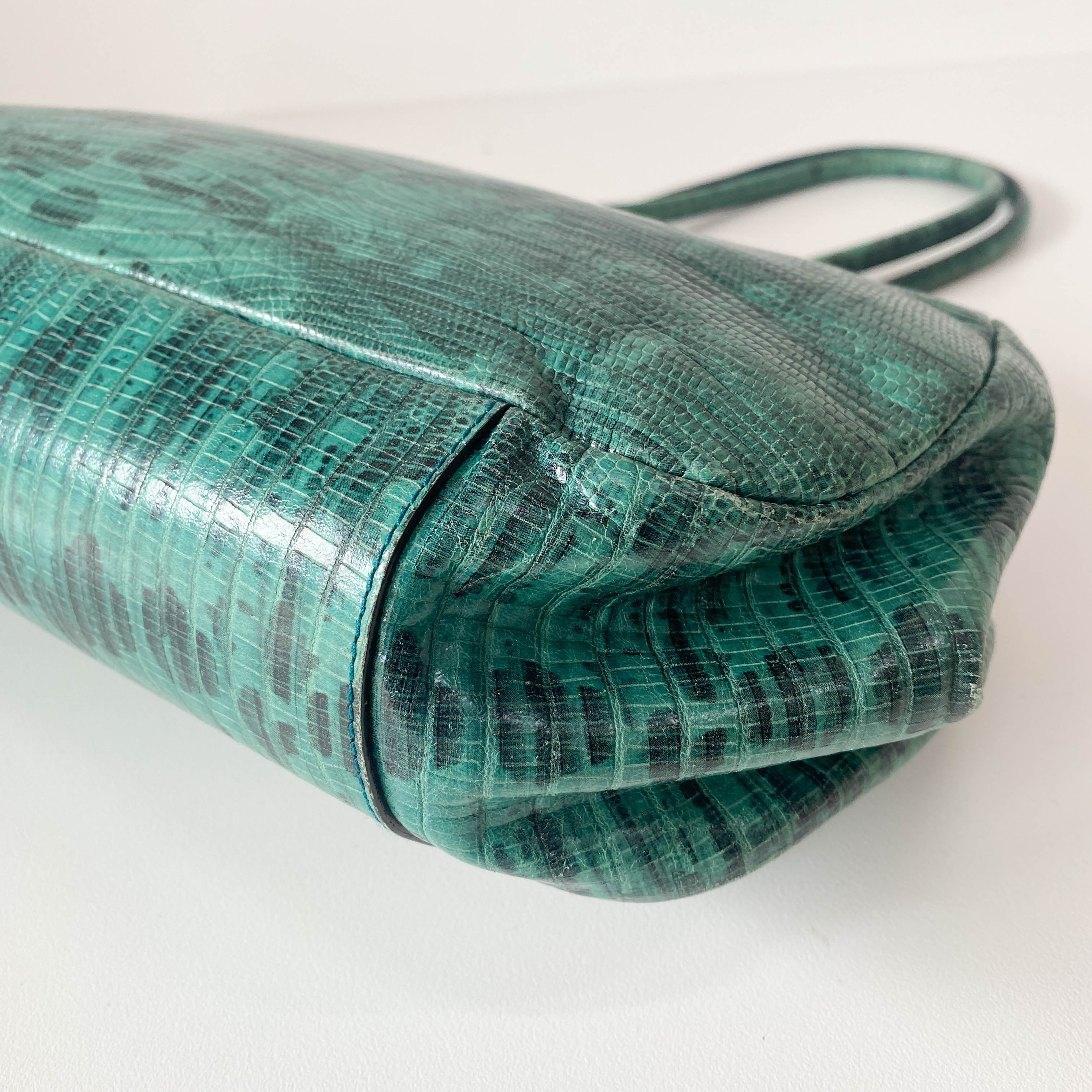 Green Lizard Leather Bag