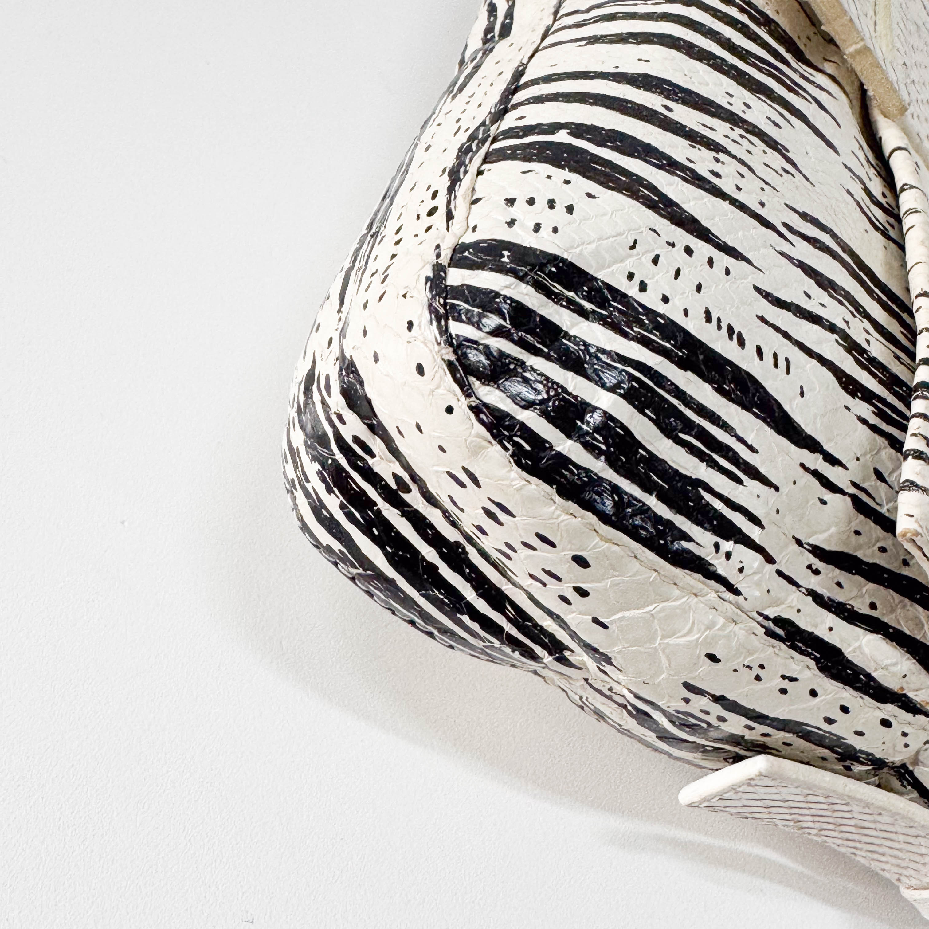 Baguette Python Embossed Leather Shoulder Bag