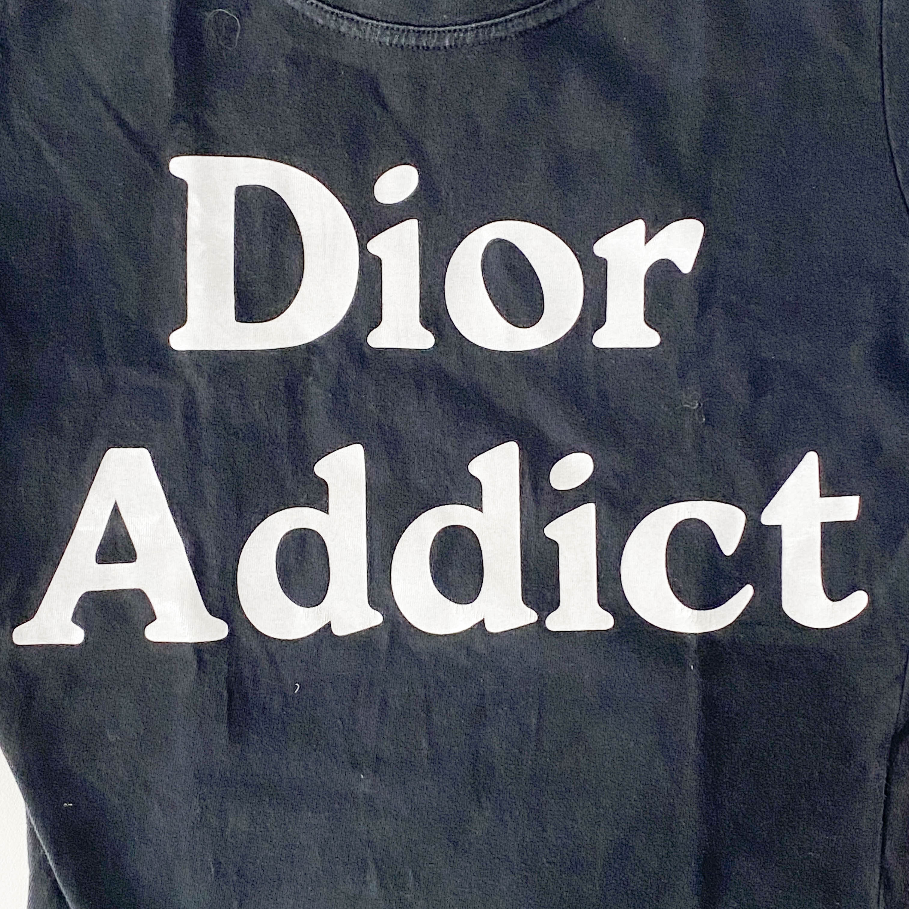 Dior Addict Size 36 Black Cotton T-Shirt