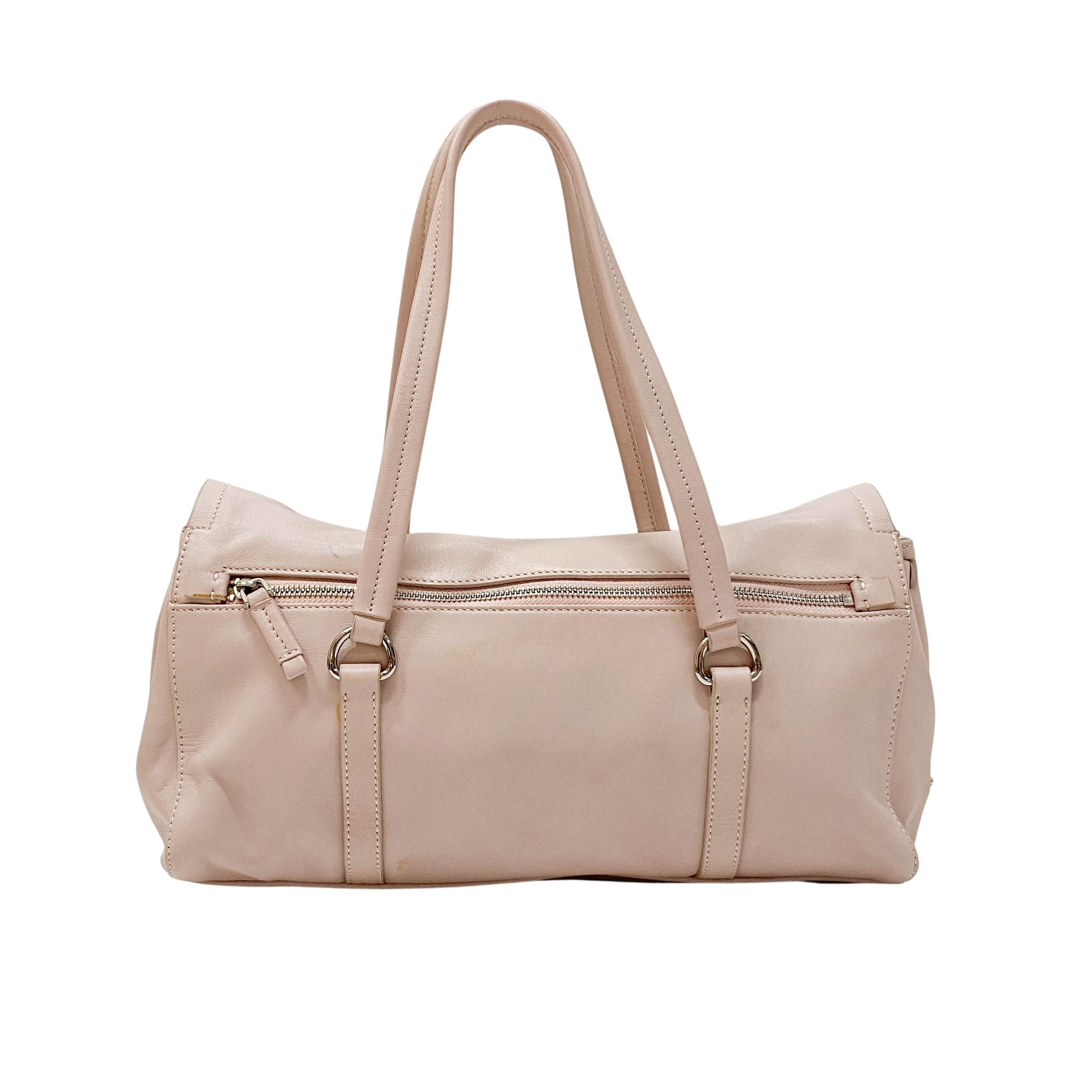 Vintage Pink Leather Two Way Bag