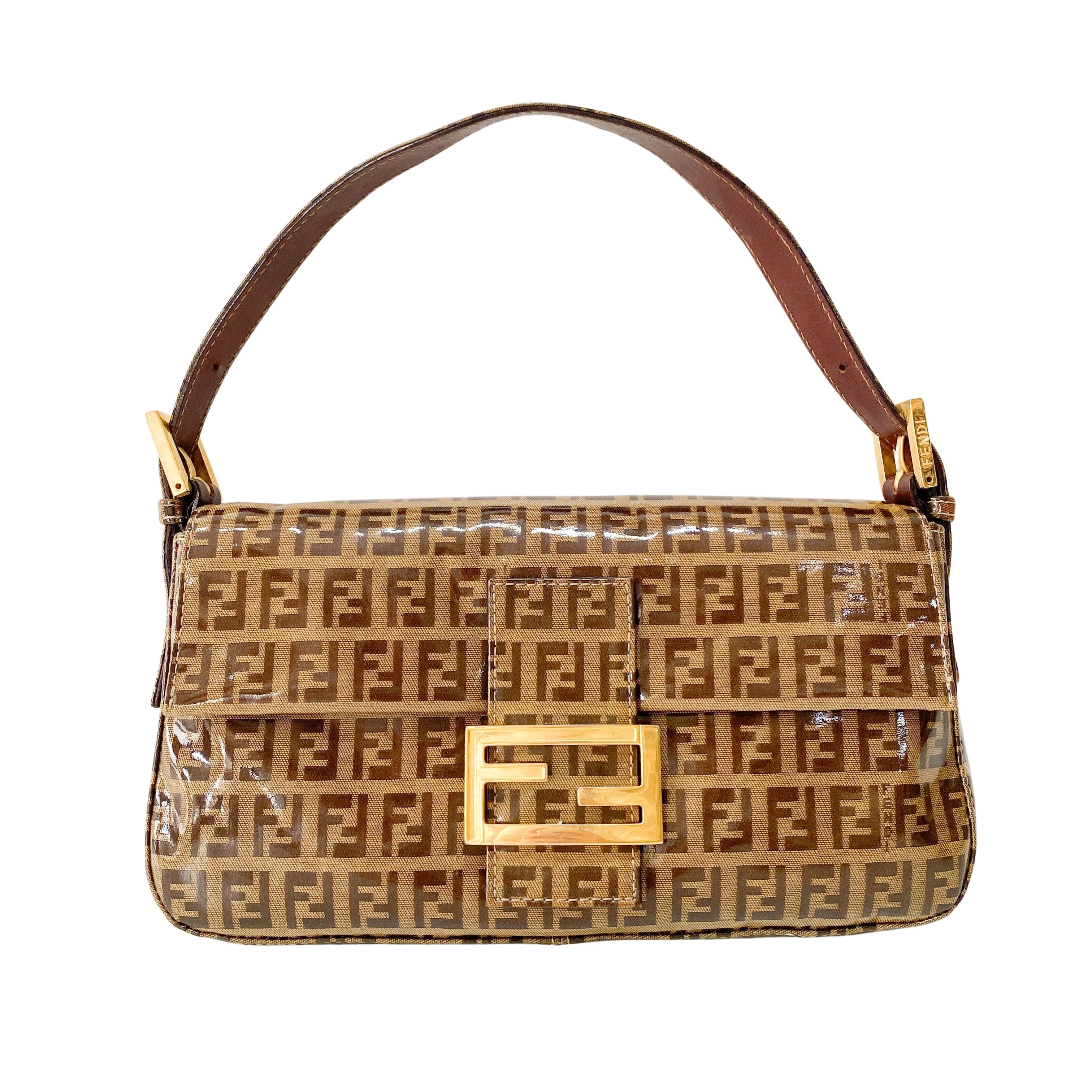 Zucchino Baguette Yellow Plastic Coated Shoulder Bag