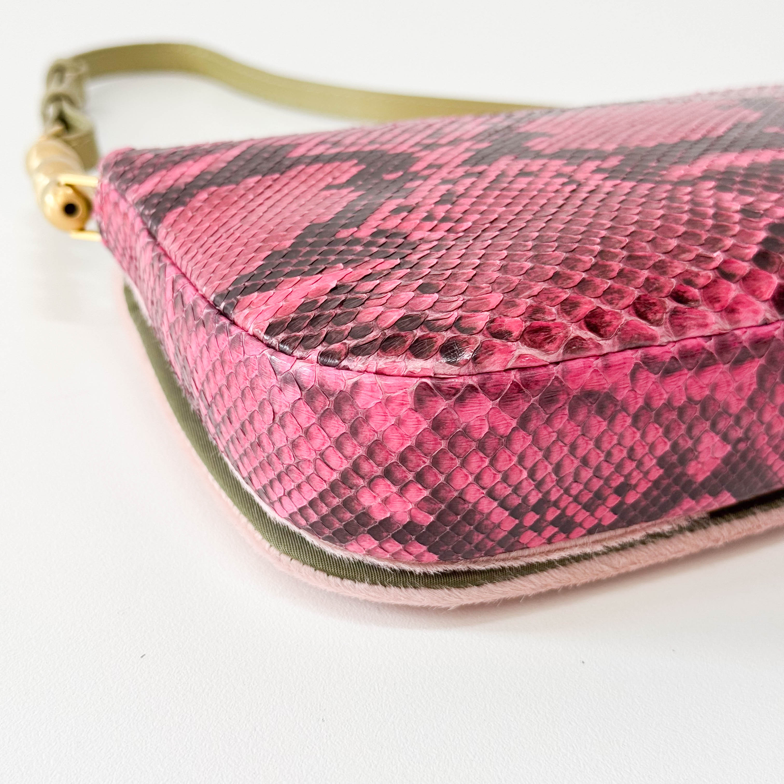Malice Pearl Pink Pony Hair & Leather Shoulder Bag