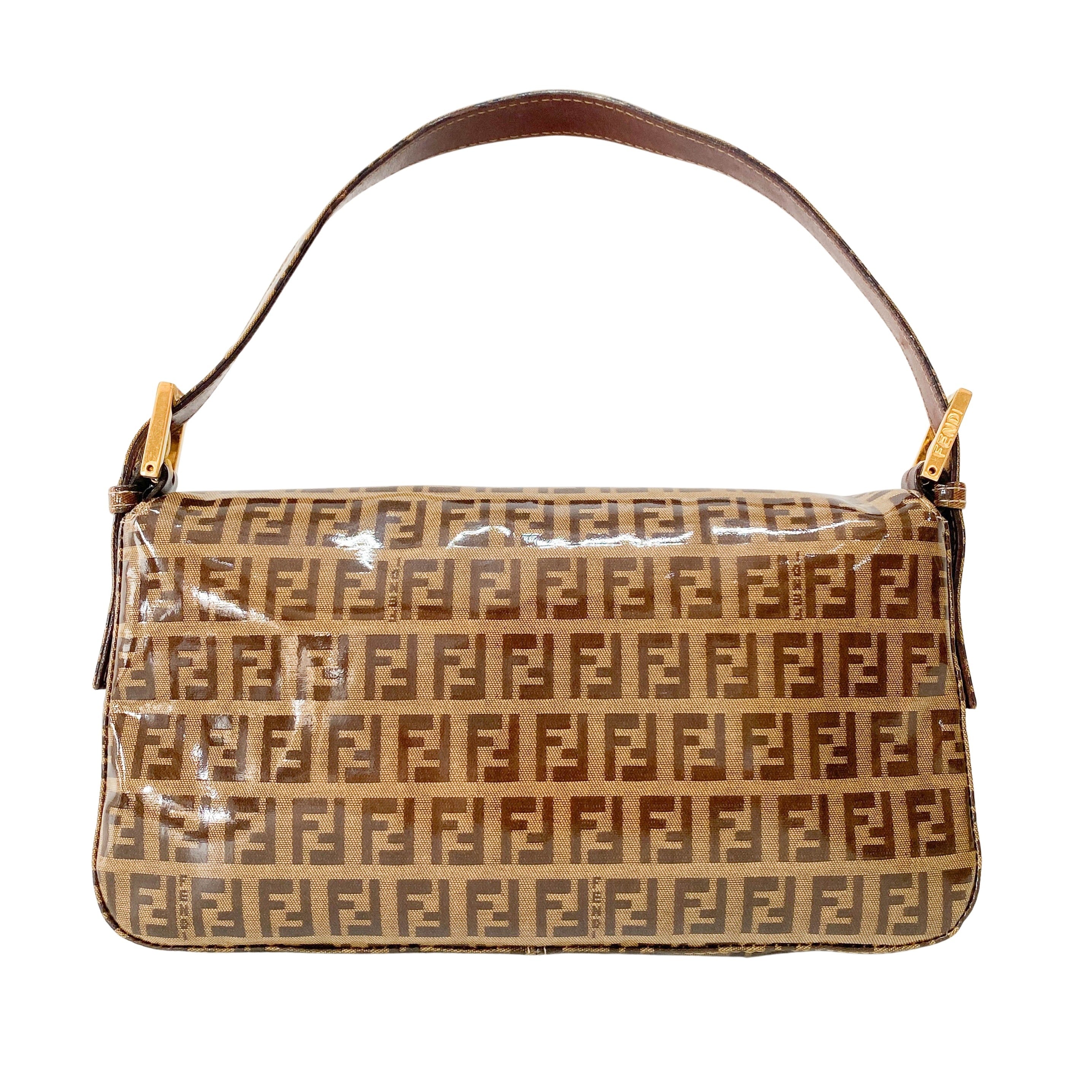 Zucchino Baguette Yellow Plastic Coated Shoulder Bag