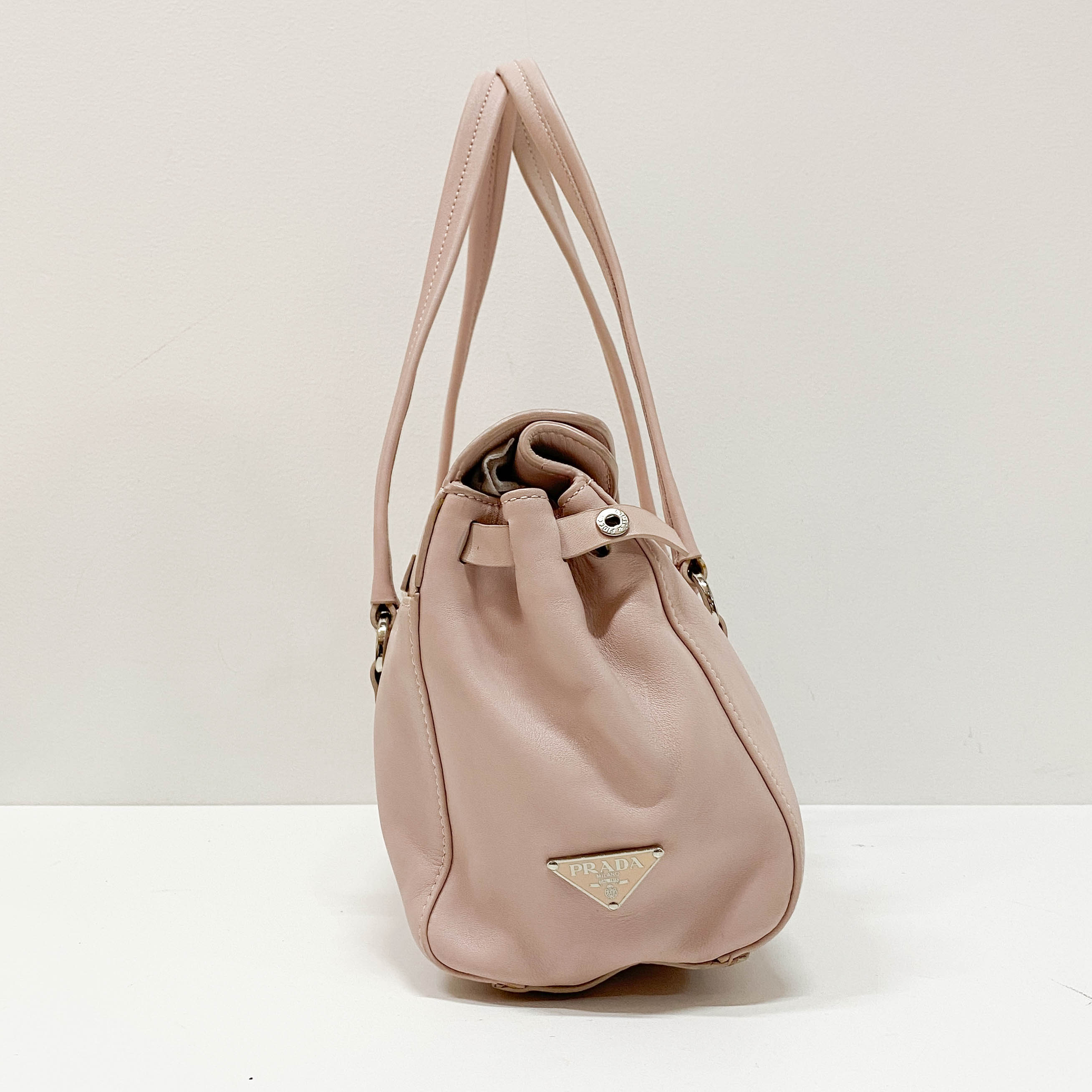Vintage Pink Leather Two Way Bag