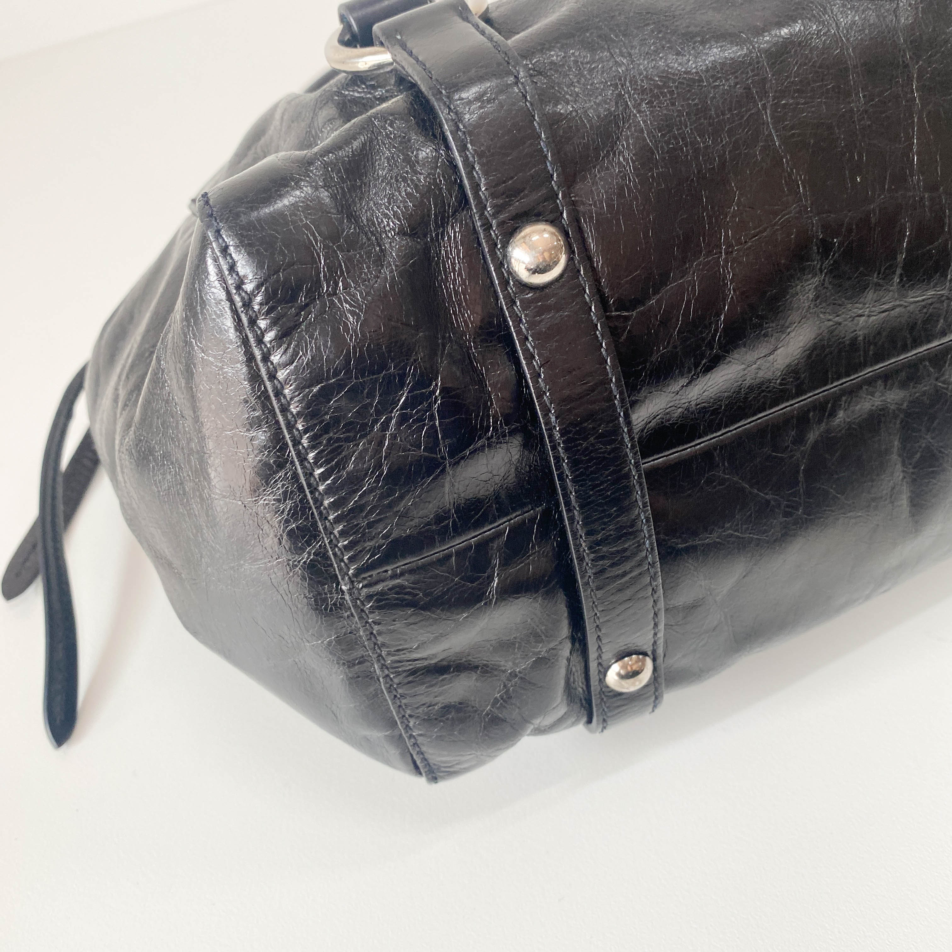 Vitello Black Leather Bag
