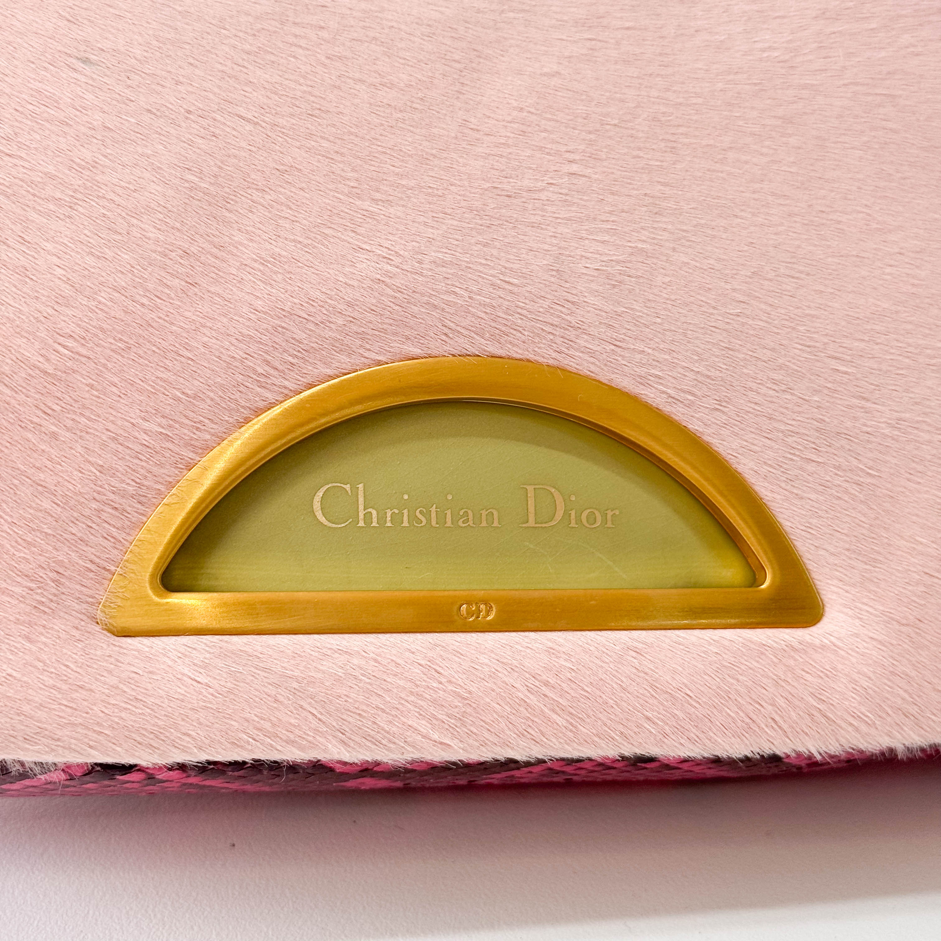 Malice Pearl Pink Pony Hair & Leather Shoulder Bag