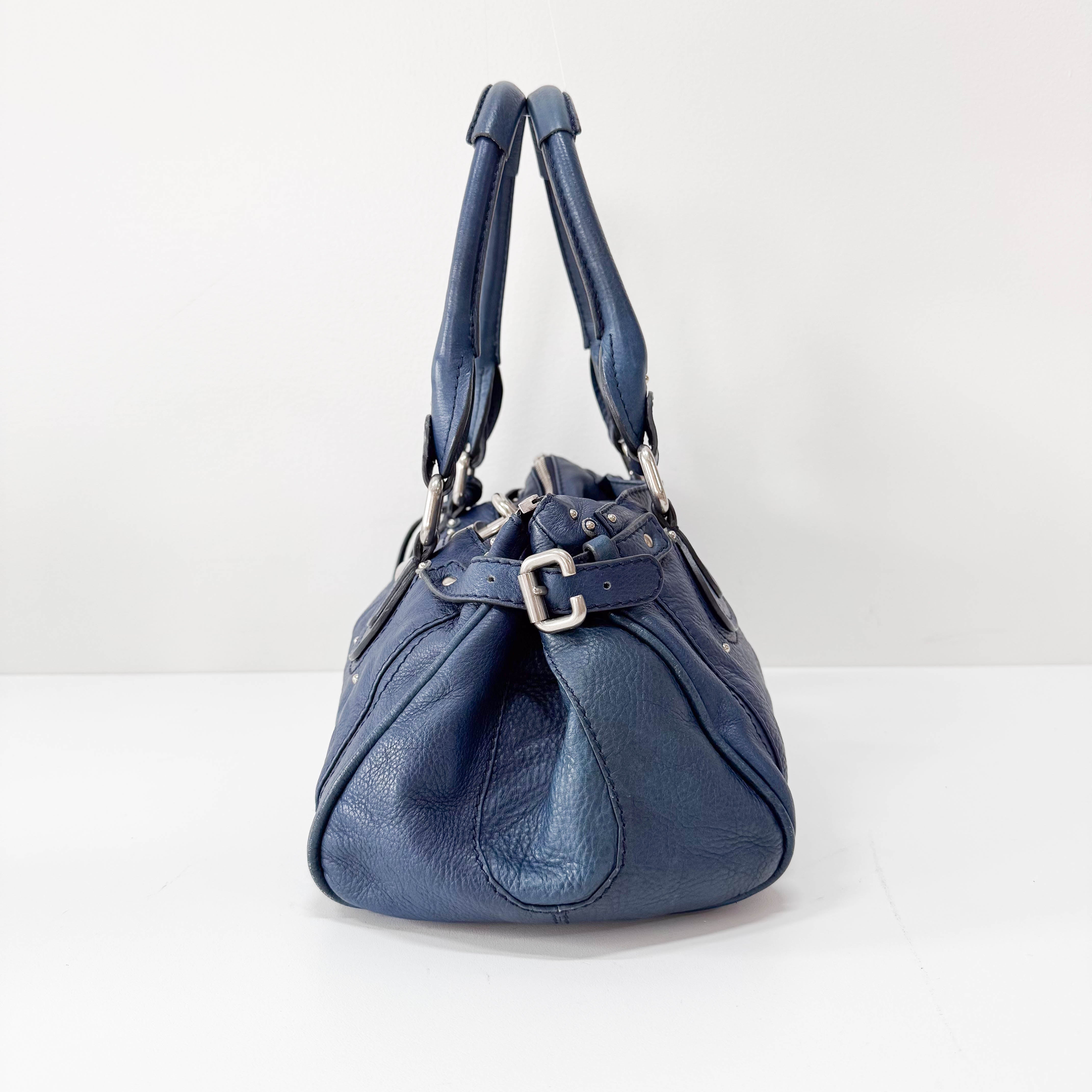 Paddington Blue Leather Shoulder Bag