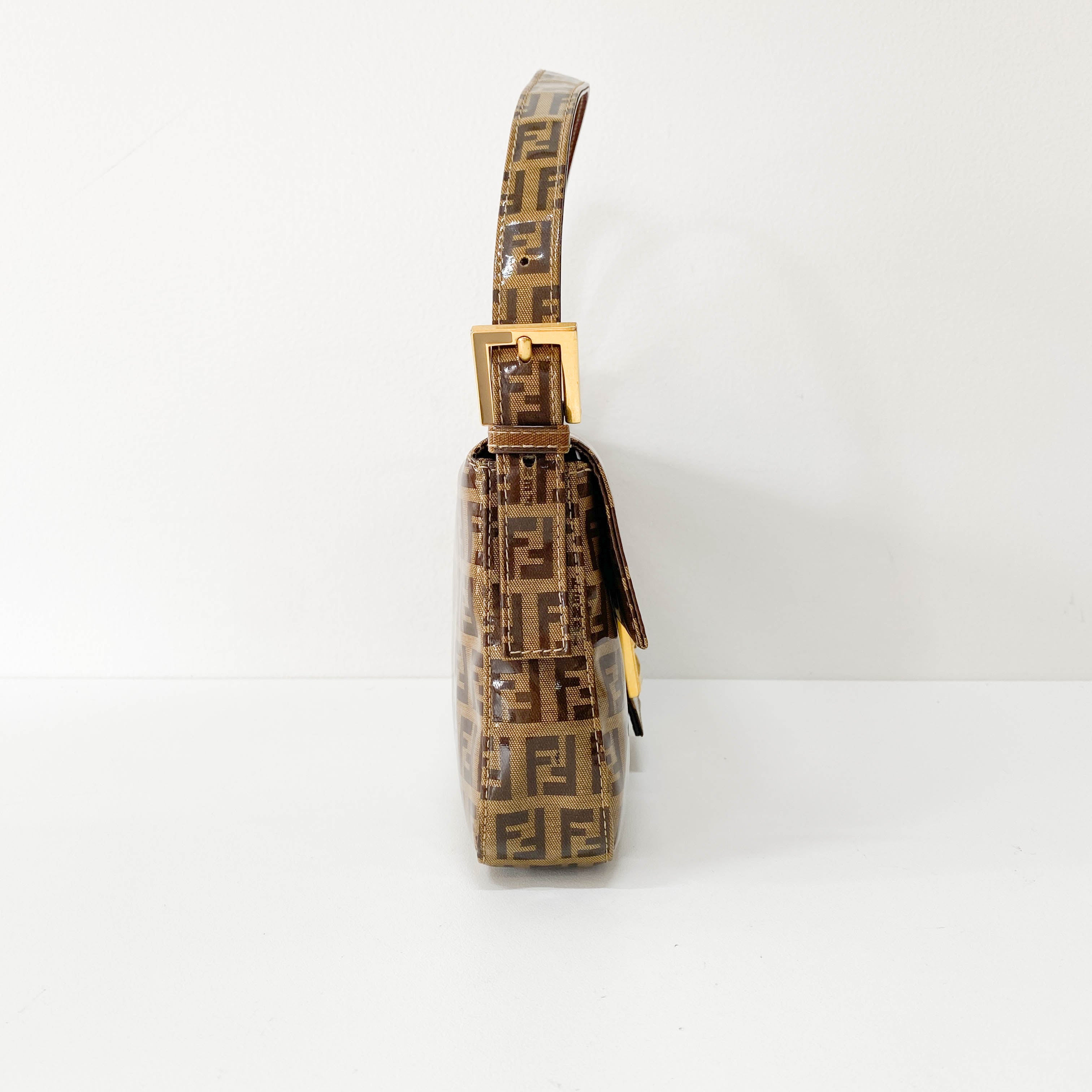 Zucchino Baguette Yellow Plastic Coated Shoulder Bag