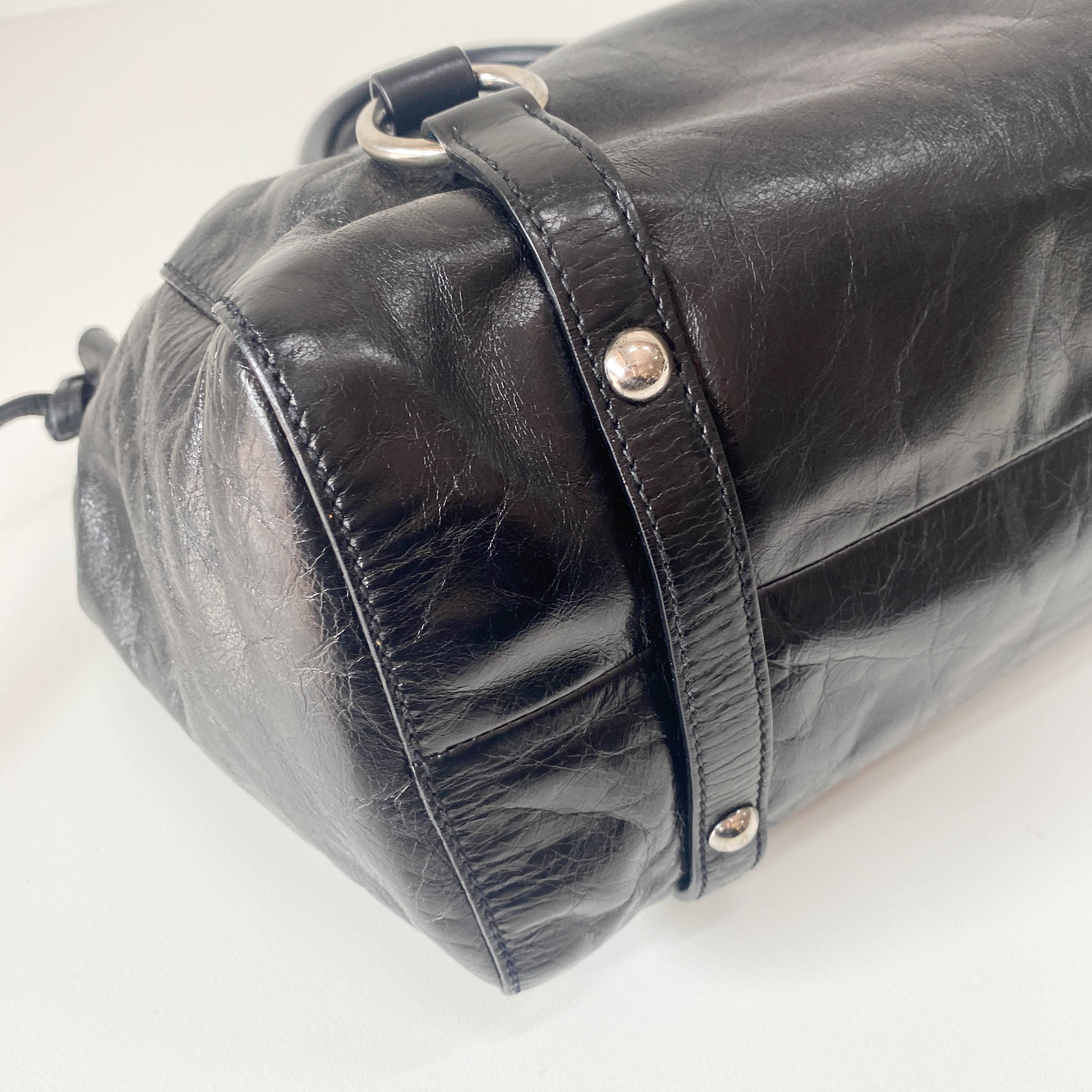 Vitello Black Leather Bag