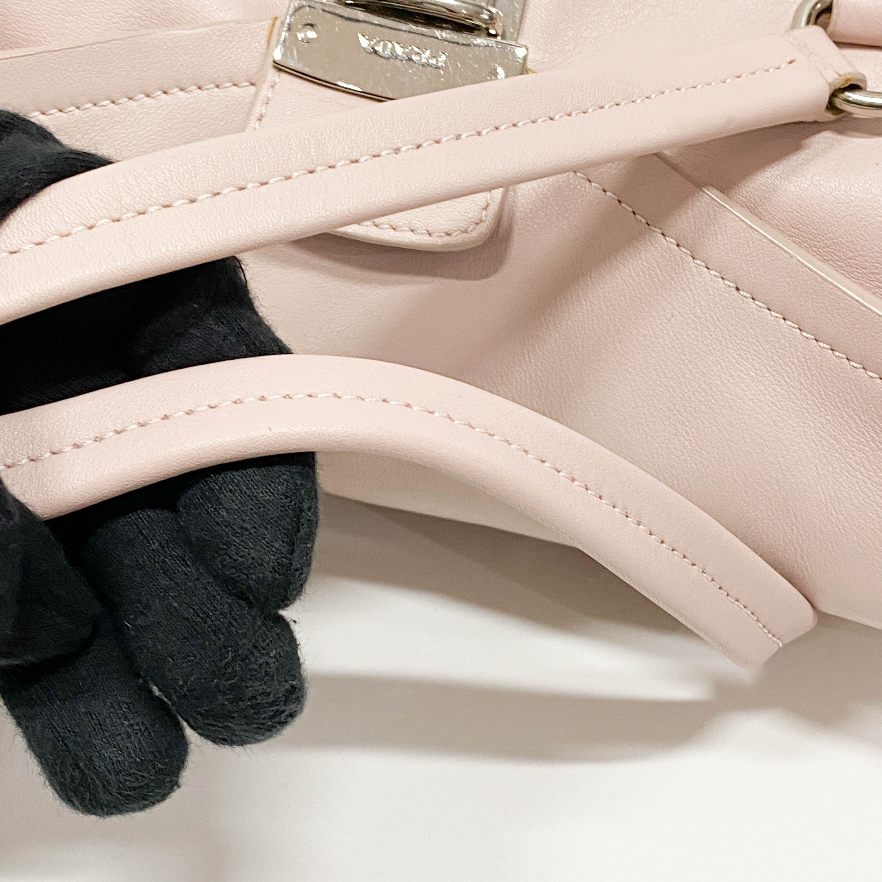 Vintage Pink Leather Two Way Bag