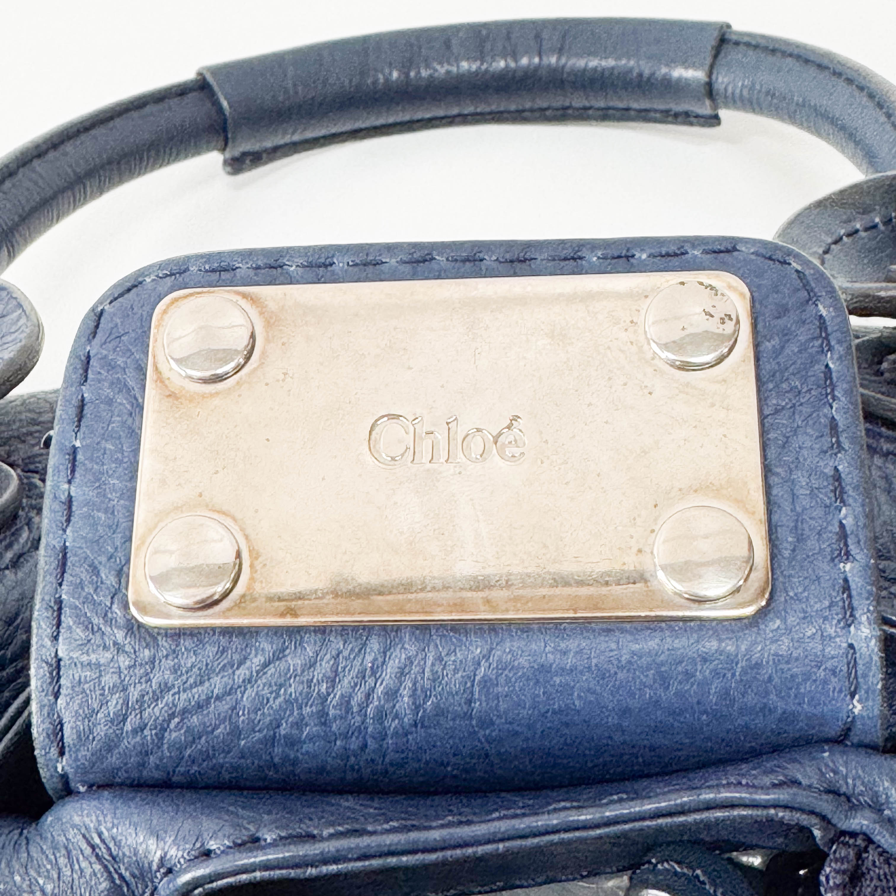 Paddington Blue Leather Shoulder Bag